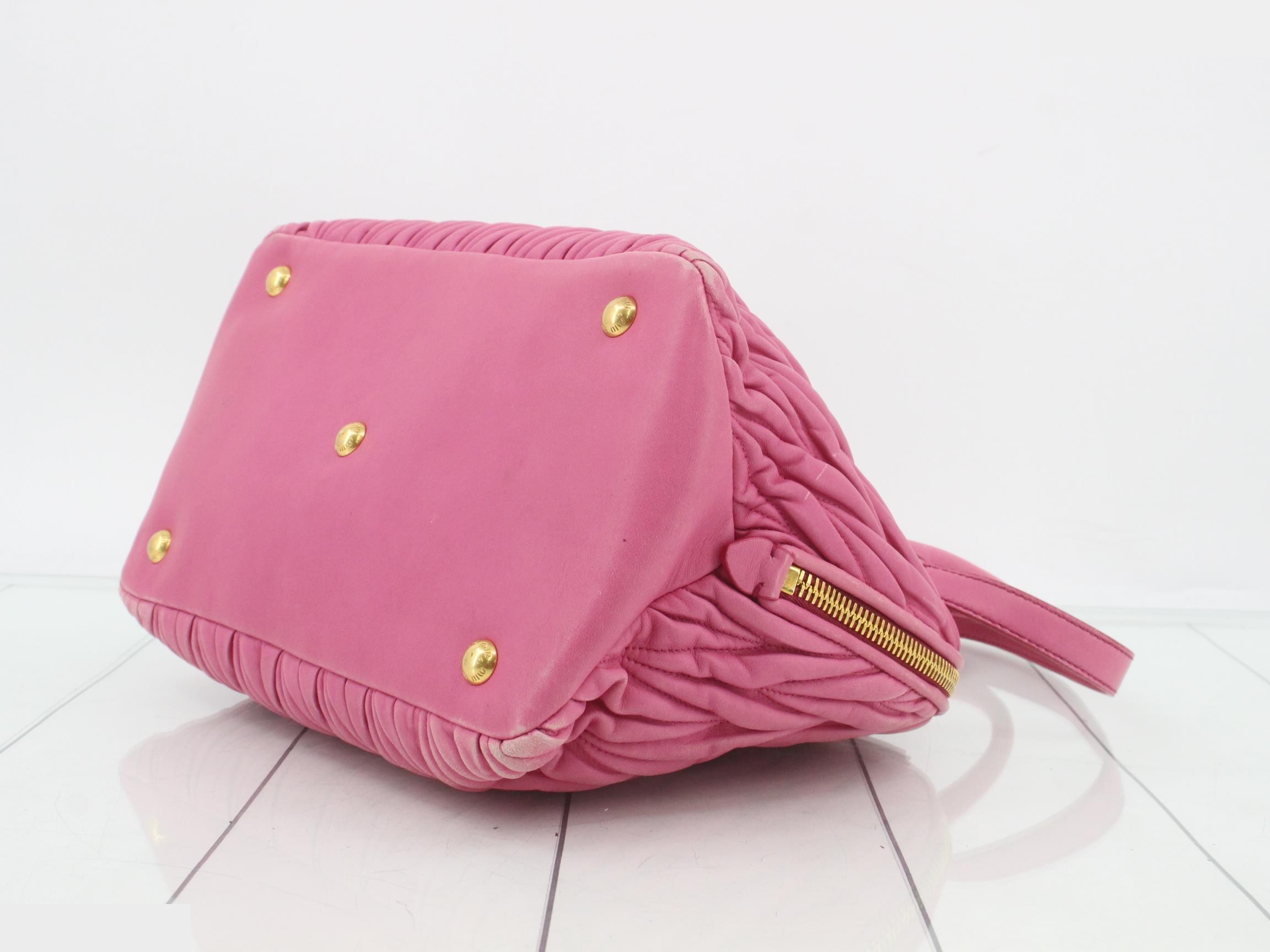 Matelasse (bag)/2WAY handbag with long strap pink — view 6