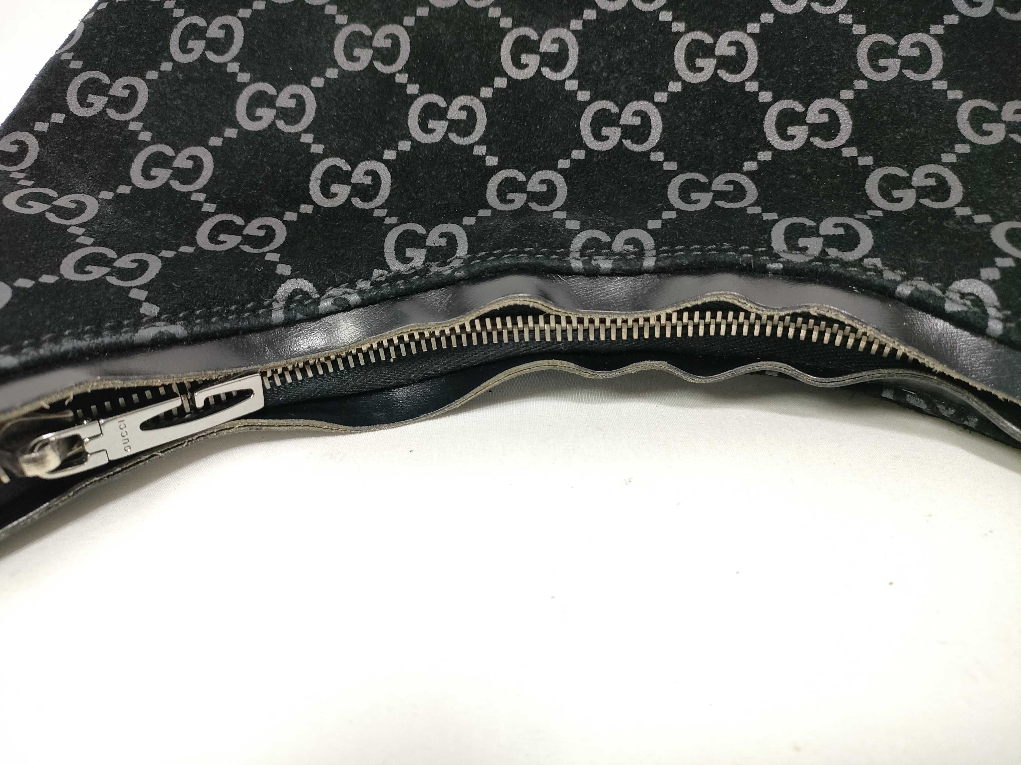 GG Suede Black One-Shoulder Bag — view 11