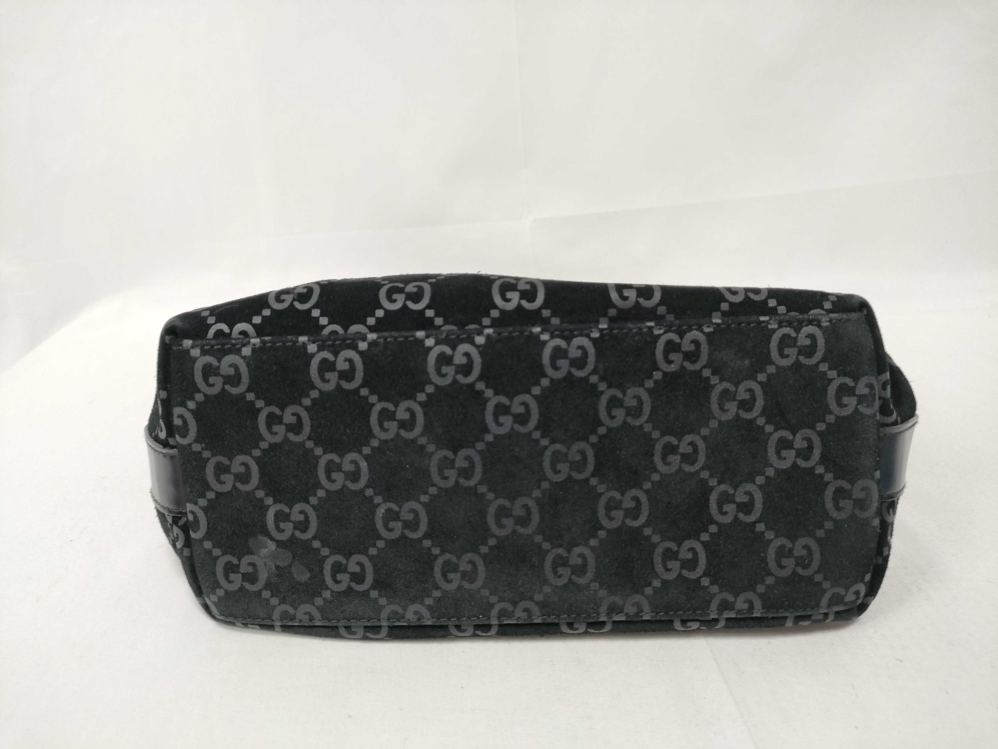 GG Suede Black One-Shoulder Bag — view 3