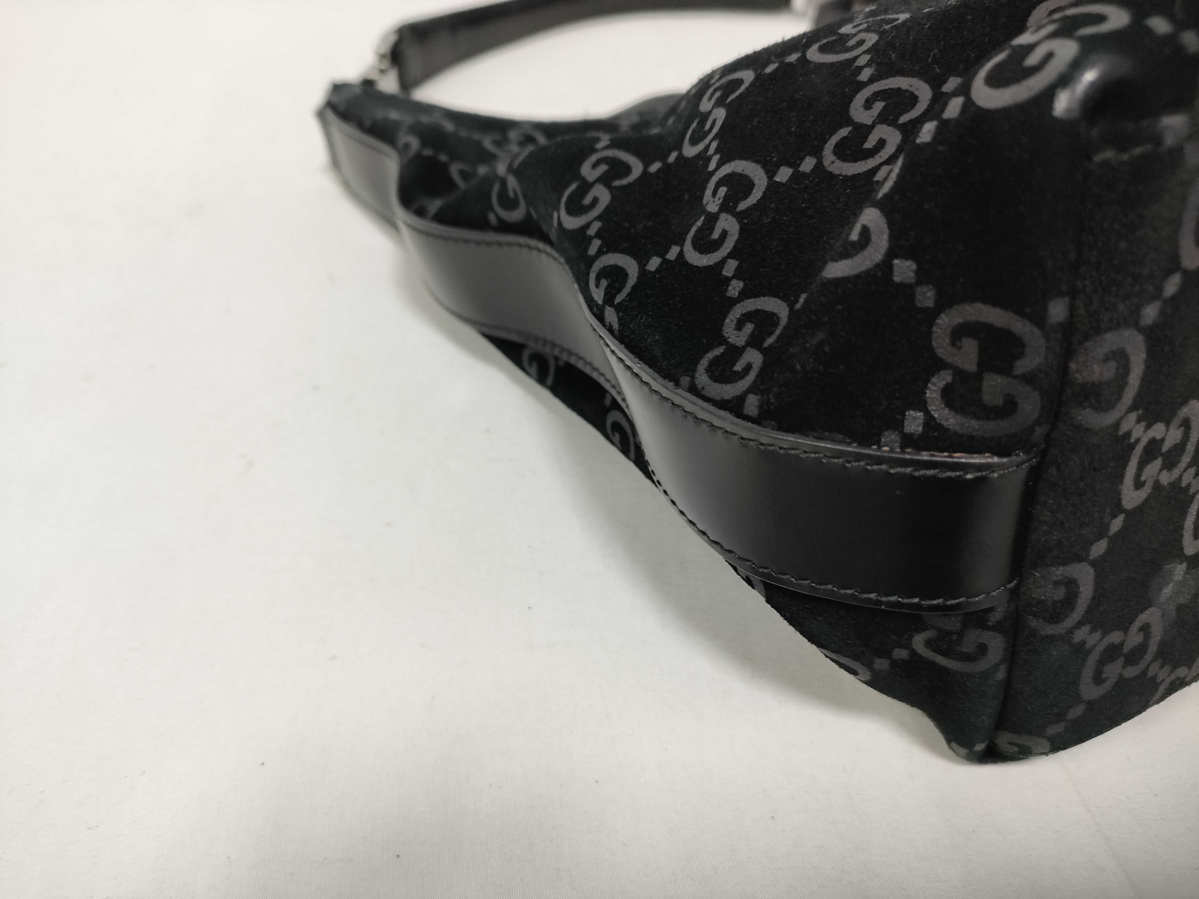 GG Suede Black One-Shoulder Bag — view 6