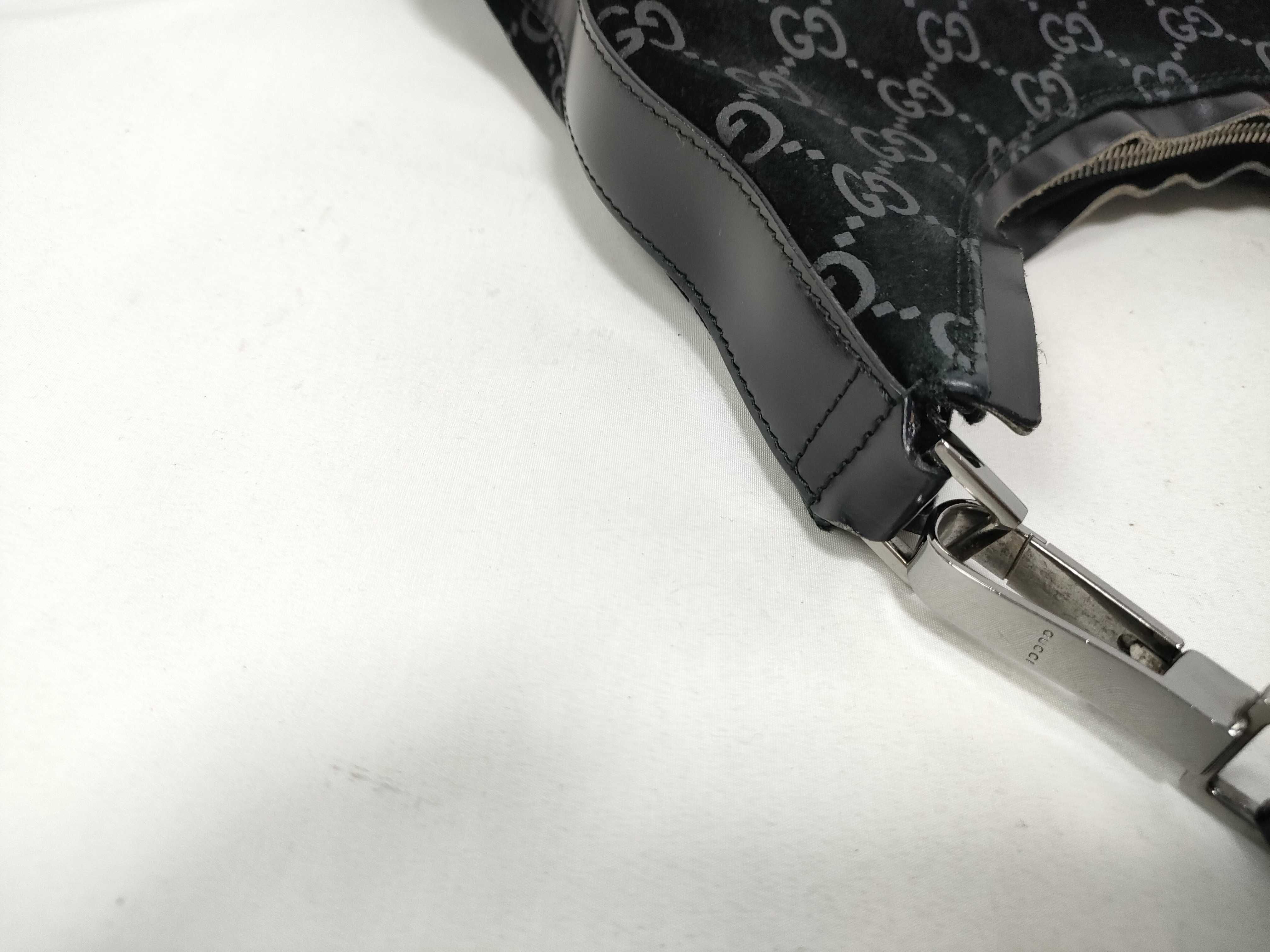 GG Suede Black One-Shoulder Bag — view 9