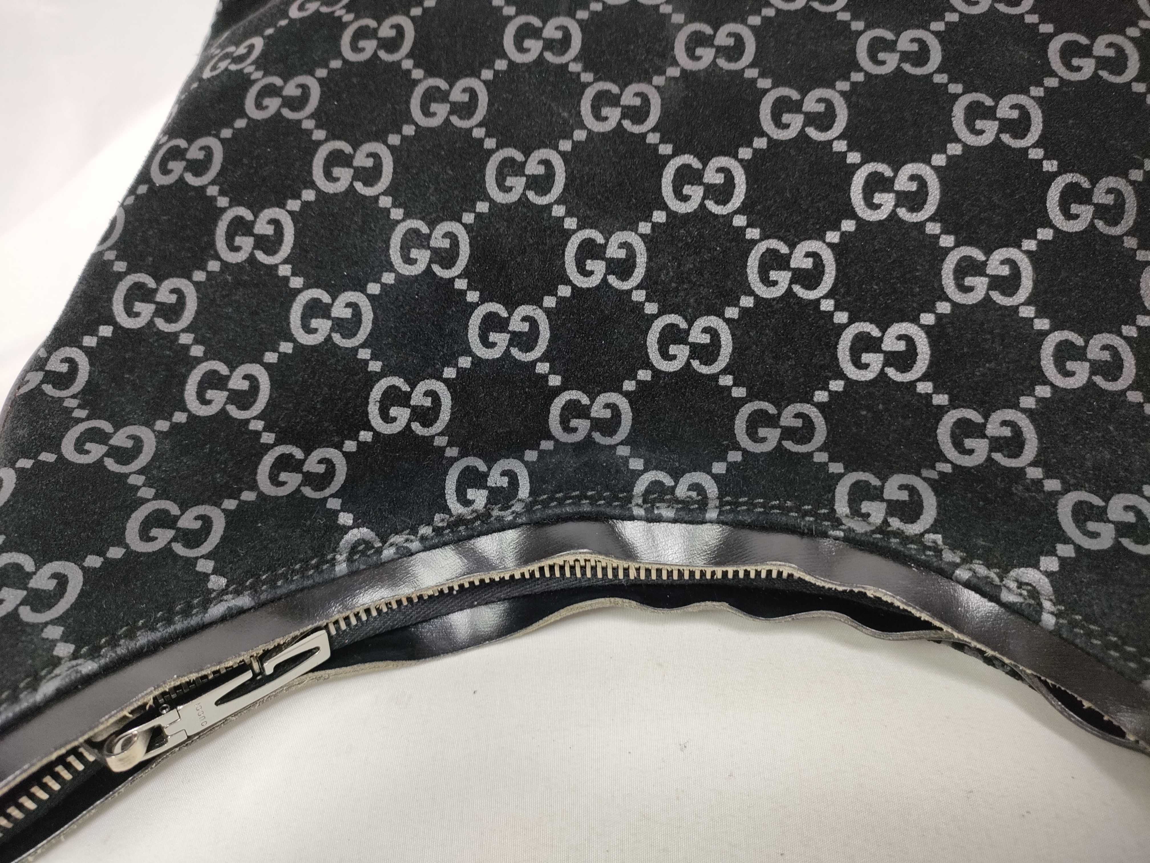 GG Suede Black One-Shoulder Bag — view 10