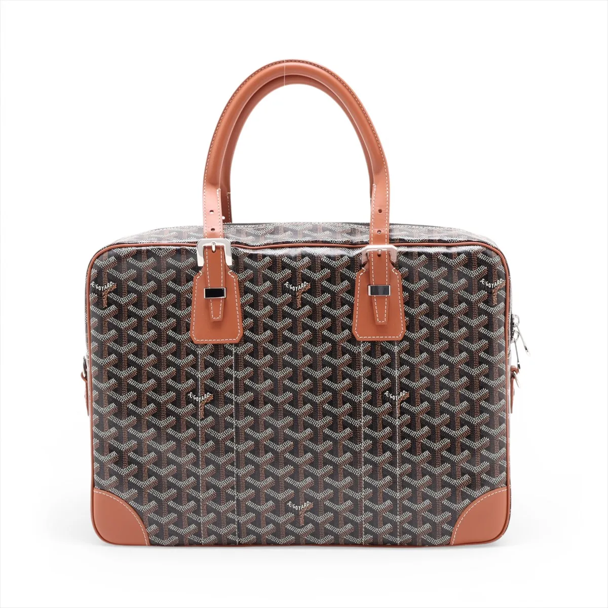 Ambassade MM PVC x Leather Briefcase Brown — view 2