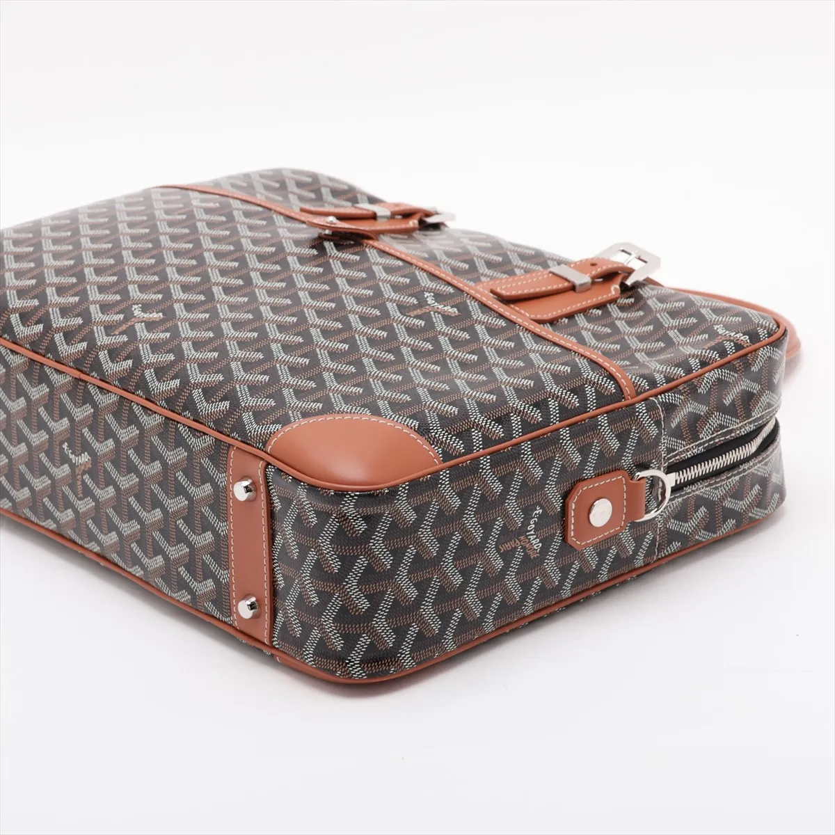 Ambassade MM PVC x Leather Briefcase Brown — view 3