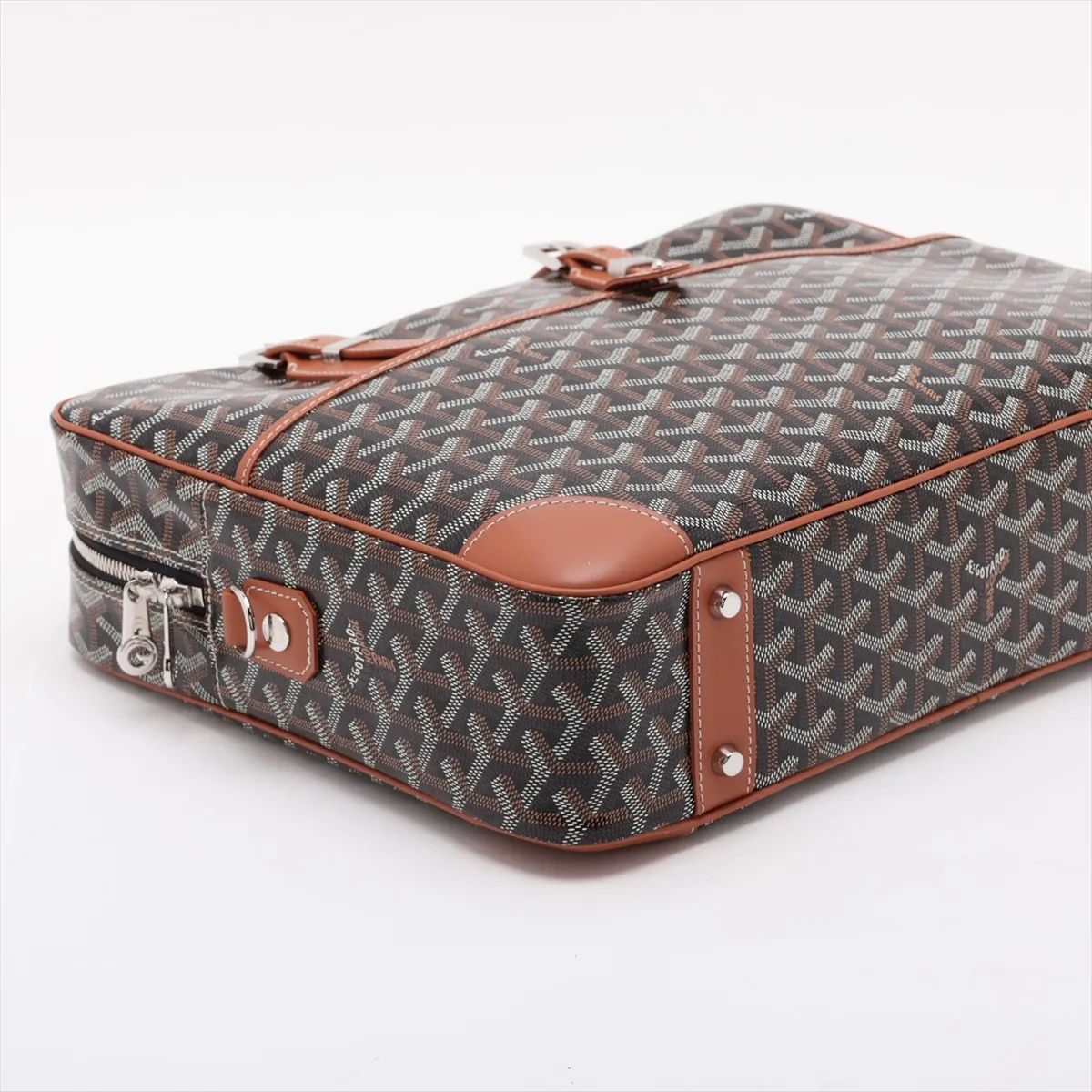 Ambassade MM PVC x Leather Briefcase Brown — view 4