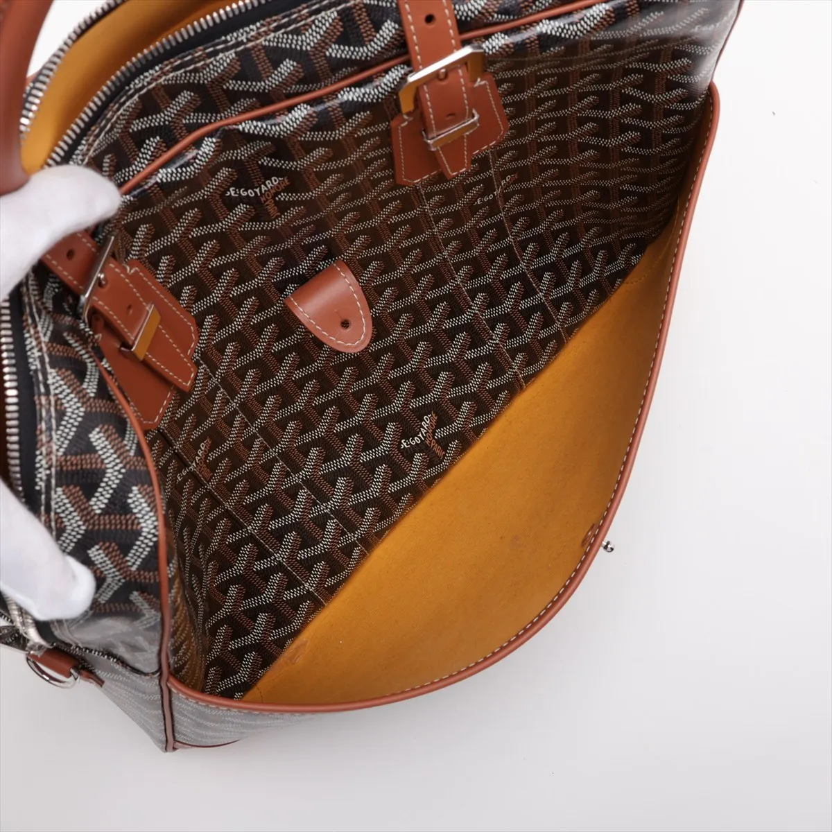 Ambassade MM PVC x Leather Briefcase Brown — view 9