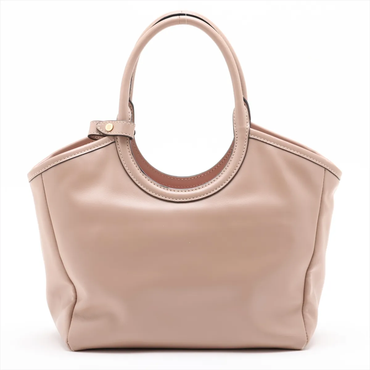 Ivy Leather 2-Way Handbag, Beige — view 2