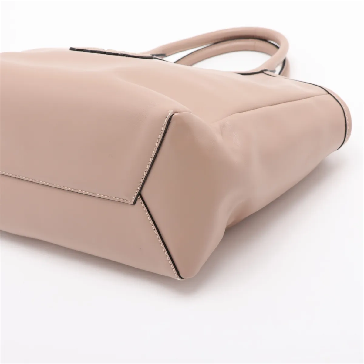 Ivy Leather 2-Way Handbag, Beige — view 3