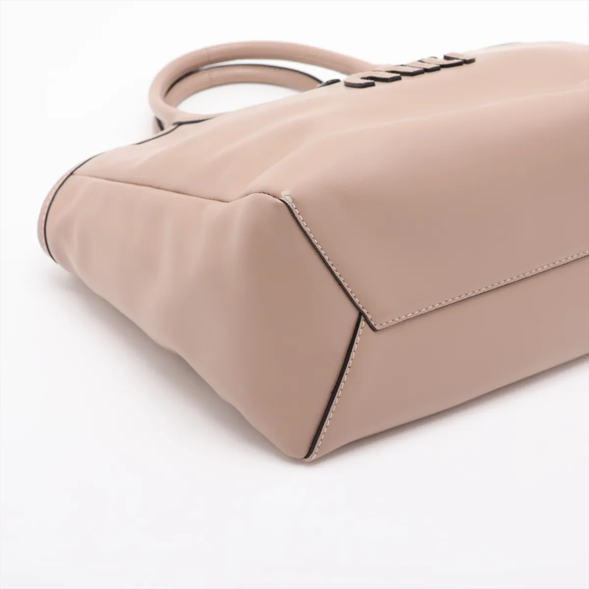 Ivy Leather 2-Way Handbag, Beige — view 4