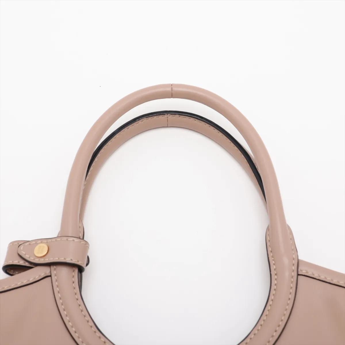 Ivy Leather 2-Way Handbag, Beige — view 6