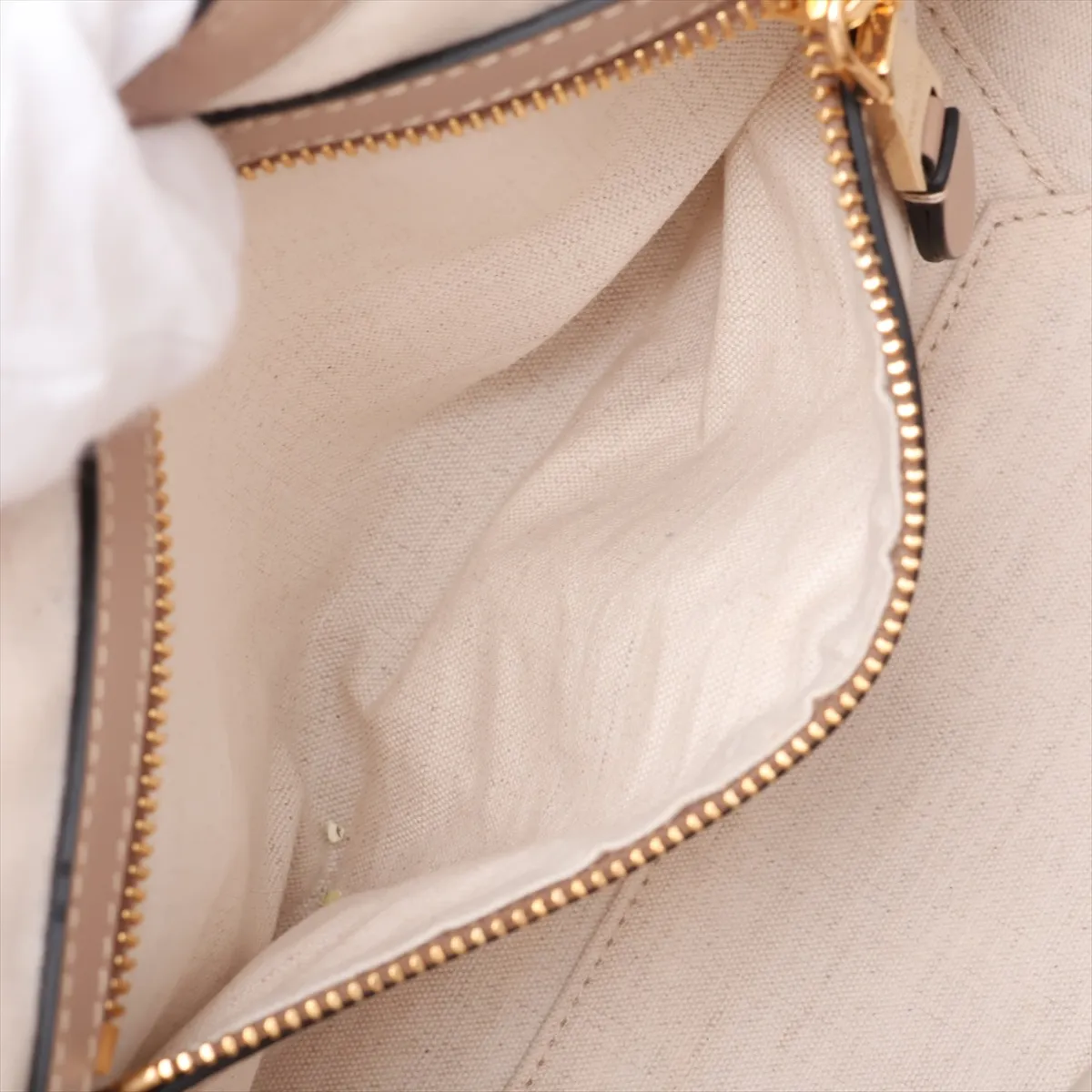 Ivy Leather 2-Way Handbag, Beige — view 9