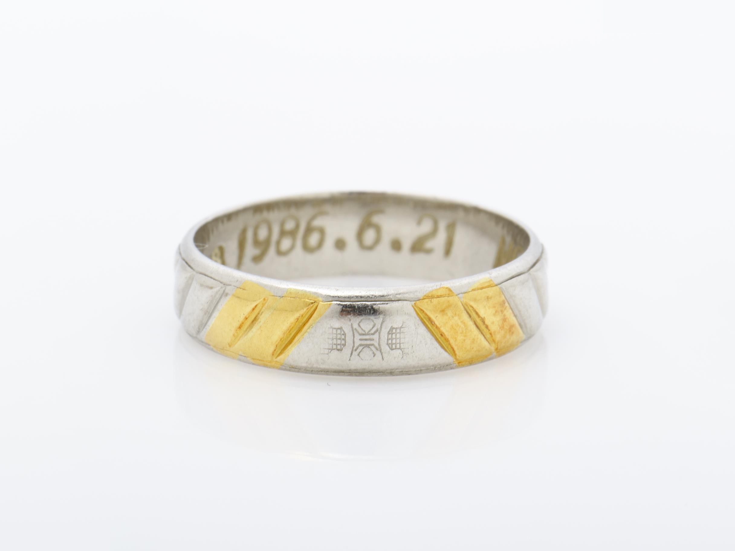 750YG/Pt850 Pairing Ring 6.8g #8/18 — view 2
