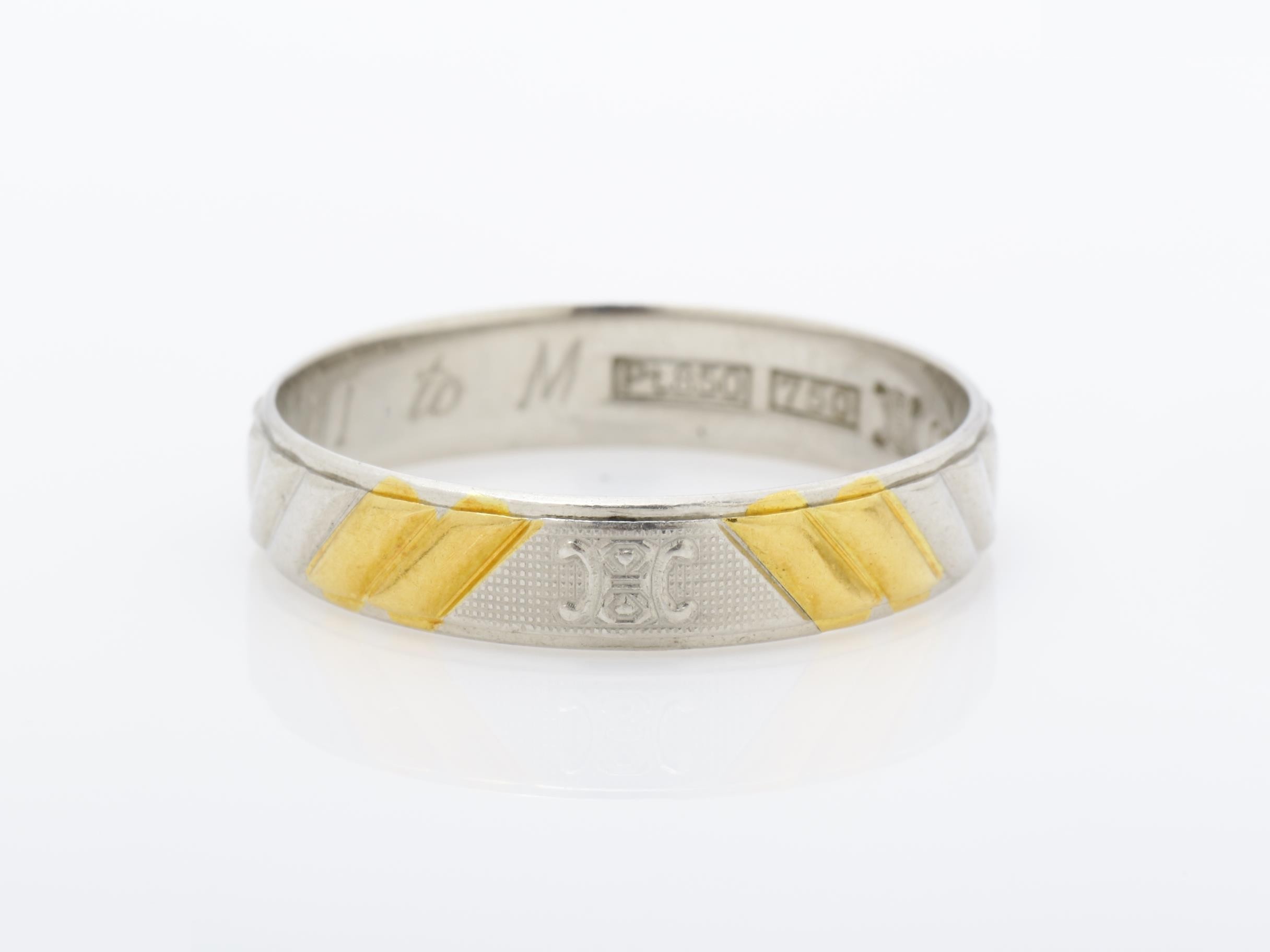 750YG/Pt850 Pairing Ring 6.8g #8/18 — view 3