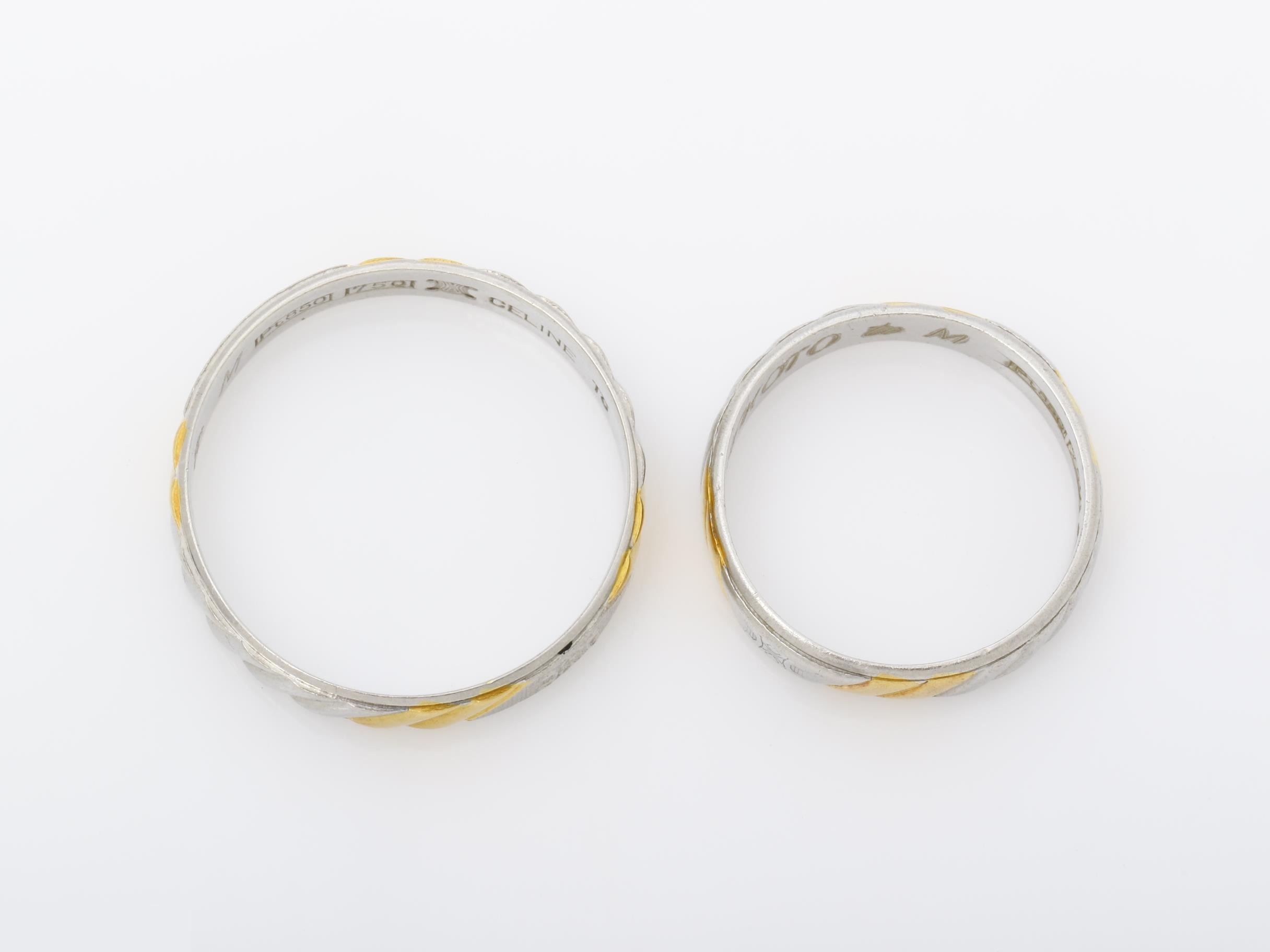 750YG/Pt850 Pairing Ring 6.8g #8/18 — view 5