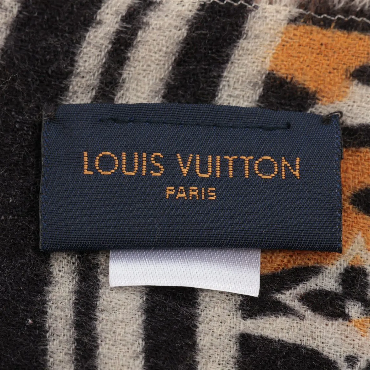 M73645 Etol Monogram Jungle GM0139 Stole, Wool, Orange. Shows signs of wear, — view 3