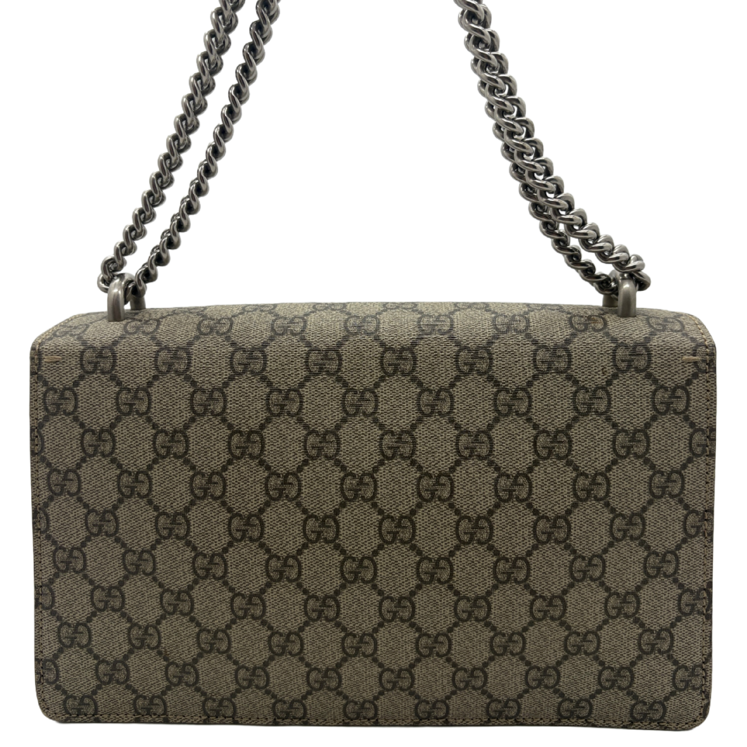 Dionysus GG Supreme Canvas Suede Red Chain Shoulder Bag — view 2