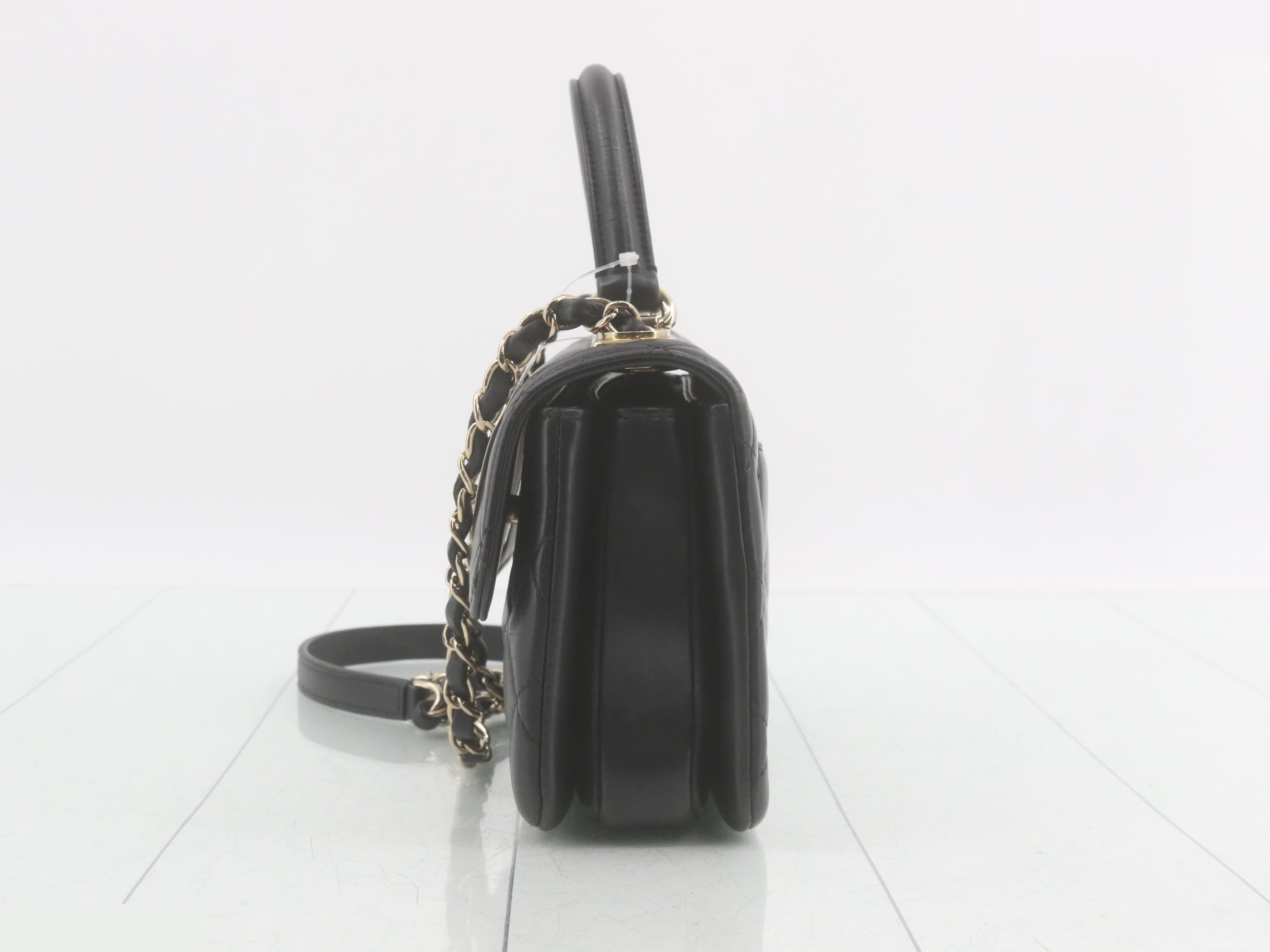 Trendy CC Top Handle Bag, Black — view 3