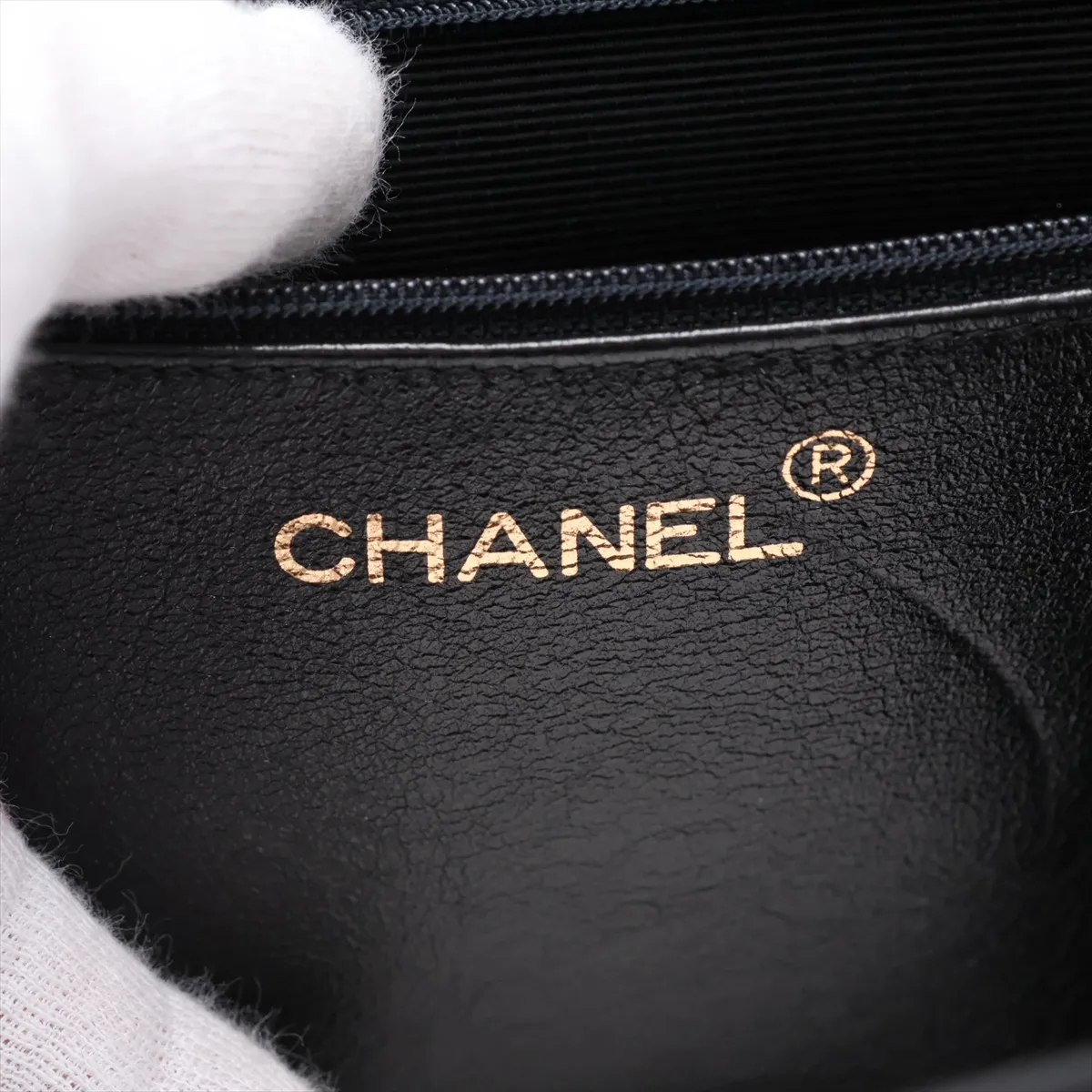 Coco Mark Leather Chain Tote Bag, Black with Gold Hardware, 3091525, Series 3 — view 9
