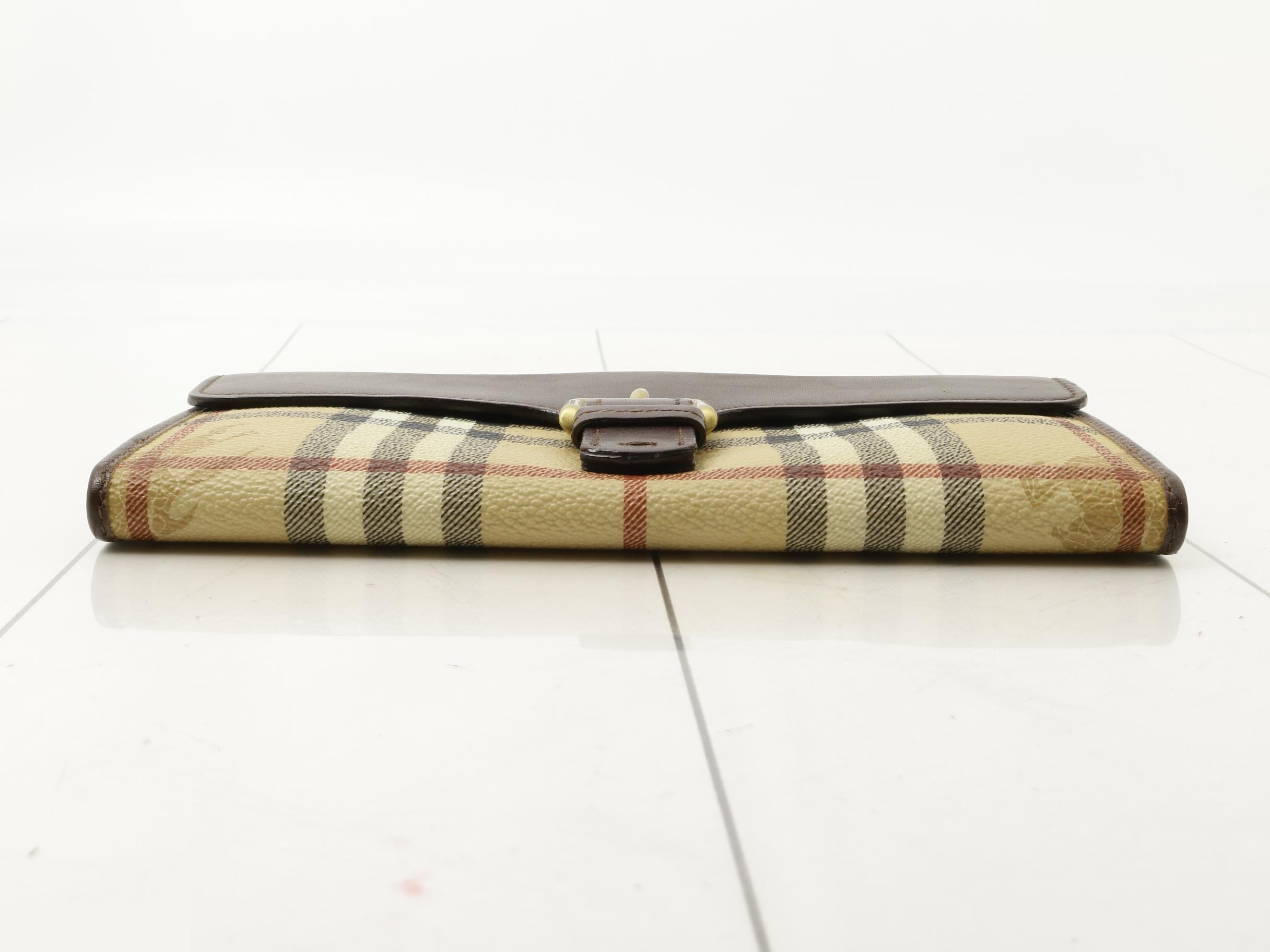 long wallet, check pattern, PVC — view 3