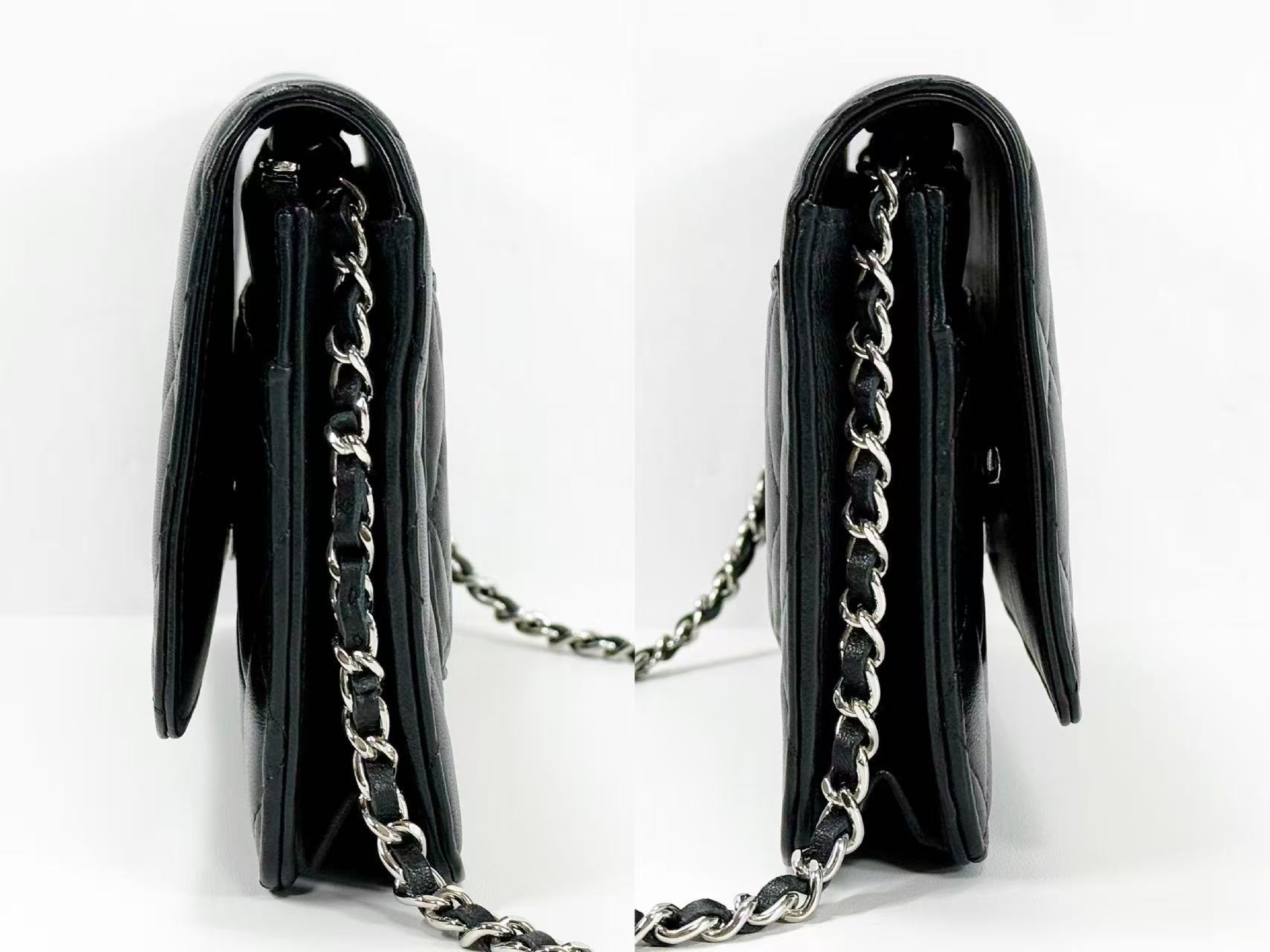 Black Matelassé Shoulder Bag, New Hardware, WOC, W19cm (approx.), Serial Number 29-series, [Box, Dust Bag, Authenticity Card, and Seal Included], Silver Hardware, 29780303 — view 12