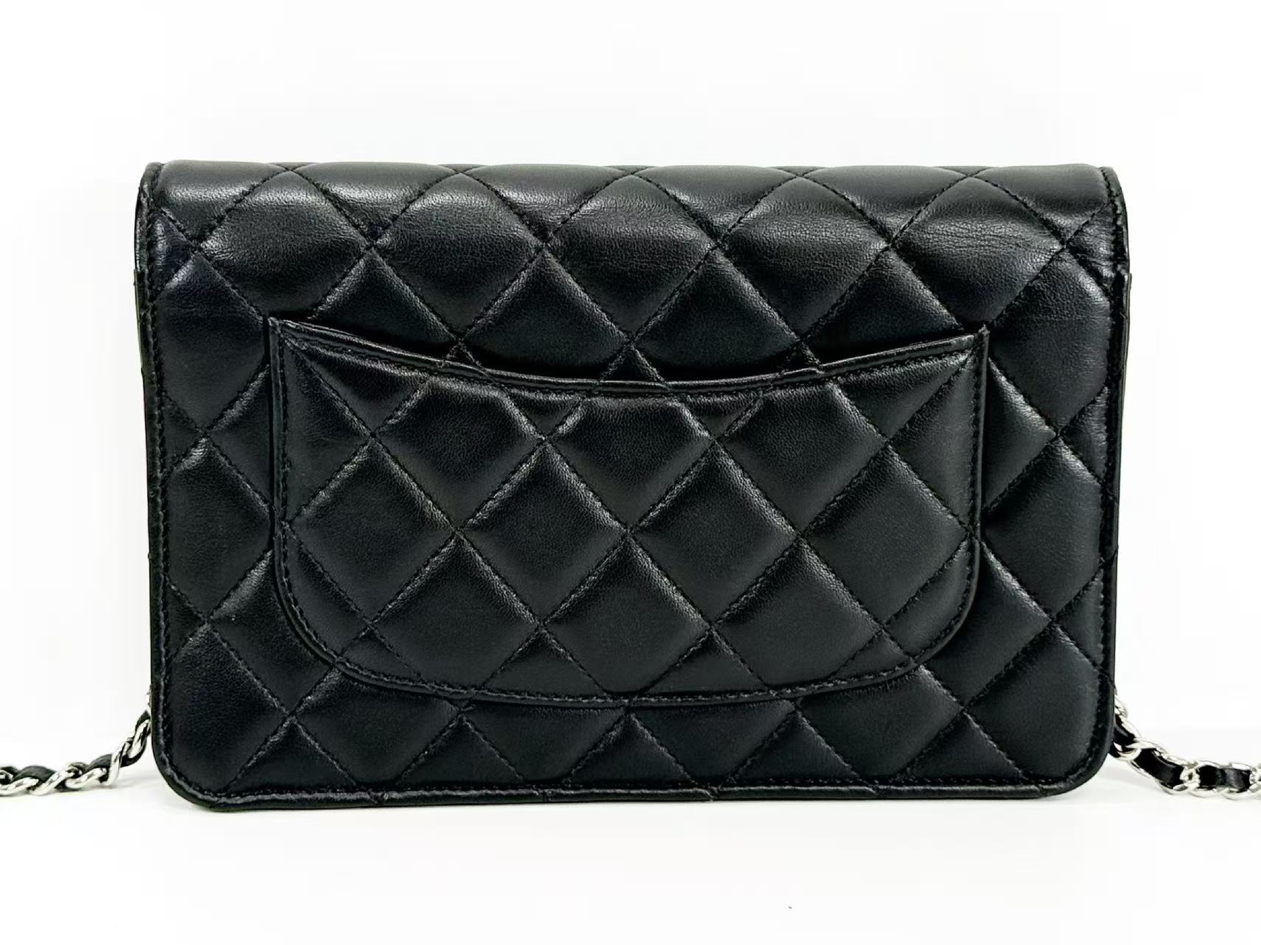 Black Matelassé Shoulder Bag, New Hardware, WOC, W19cm (approx.), Serial Number 29-series, [Box, Dust Bag, Authenticity Card, and Seal Included], Silver Hardware, 29780303 — view 3