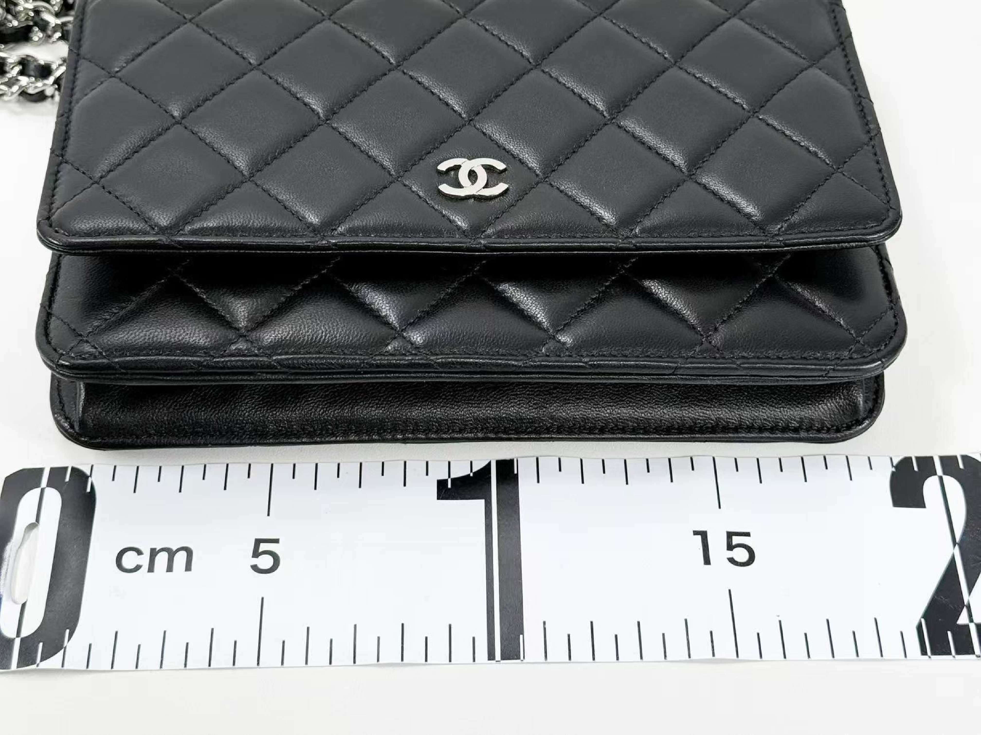 Black Matelassé Shoulder Bag, New Hardware, WOC, W19cm (approx.), Serial Number 29-series, [Box, Dust Bag, Authenticity Card, and Seal Included], Silver Hardware, 29780303 — view 4