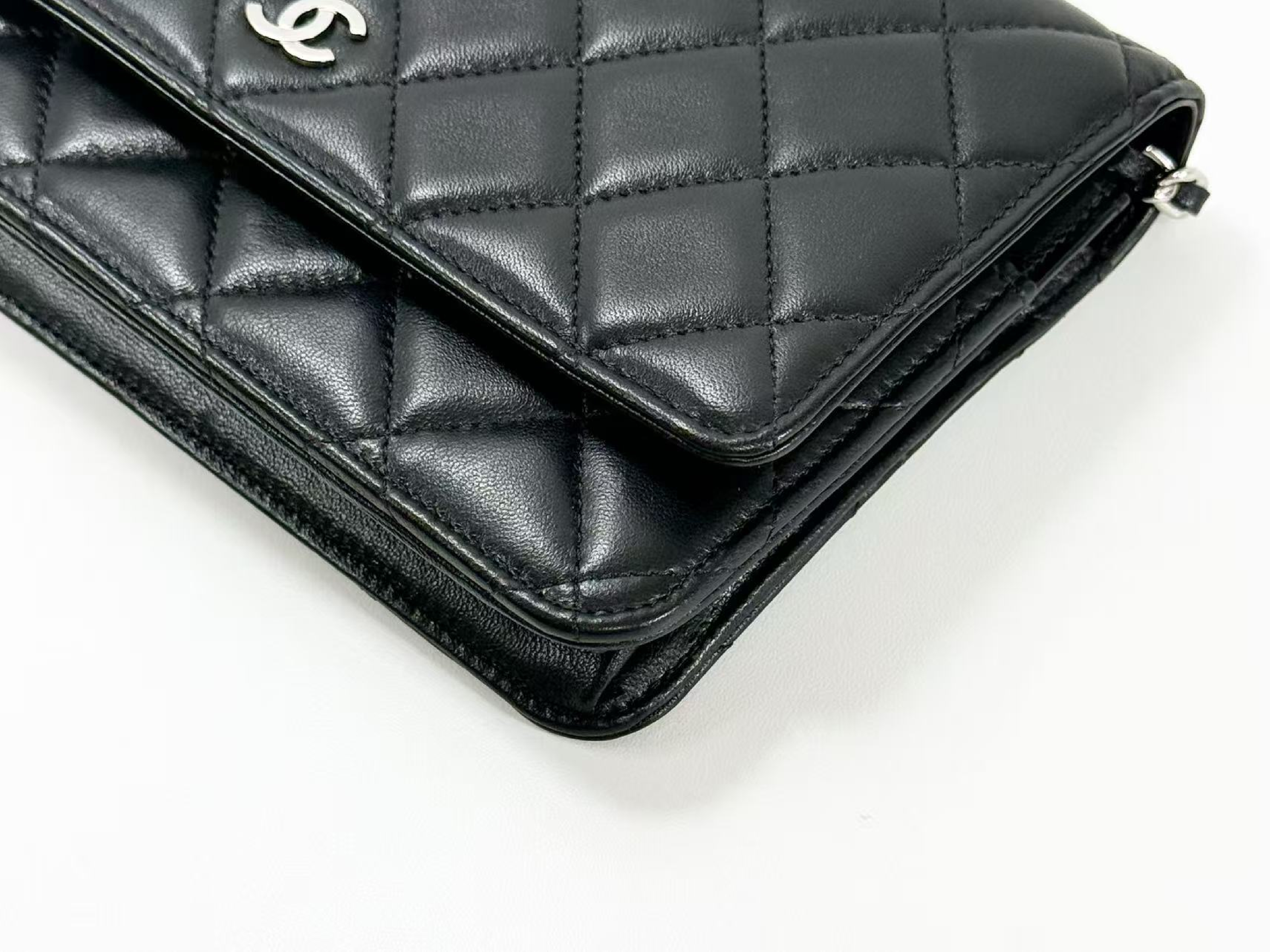 Black Matelassé Shoulder Bag, New Hardware, WOC, W19cm (approx.), Serial Number 29-series, [Box, Dust Bag, Authenticity Card, and Seal Included], Silver Hardware, 29780303 — view 10