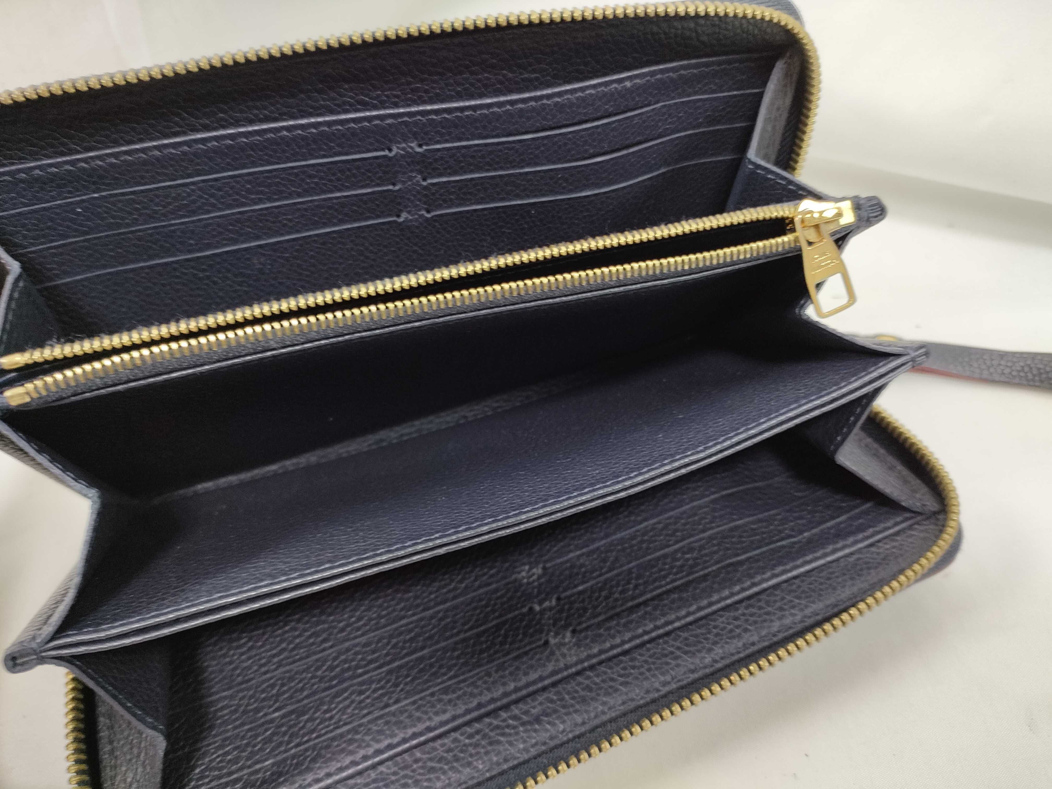 Monogram Empreinte Louis Vuitton Empreinte Zippy Wallet Long Wallet Navy M62121 Wallet — view 9
