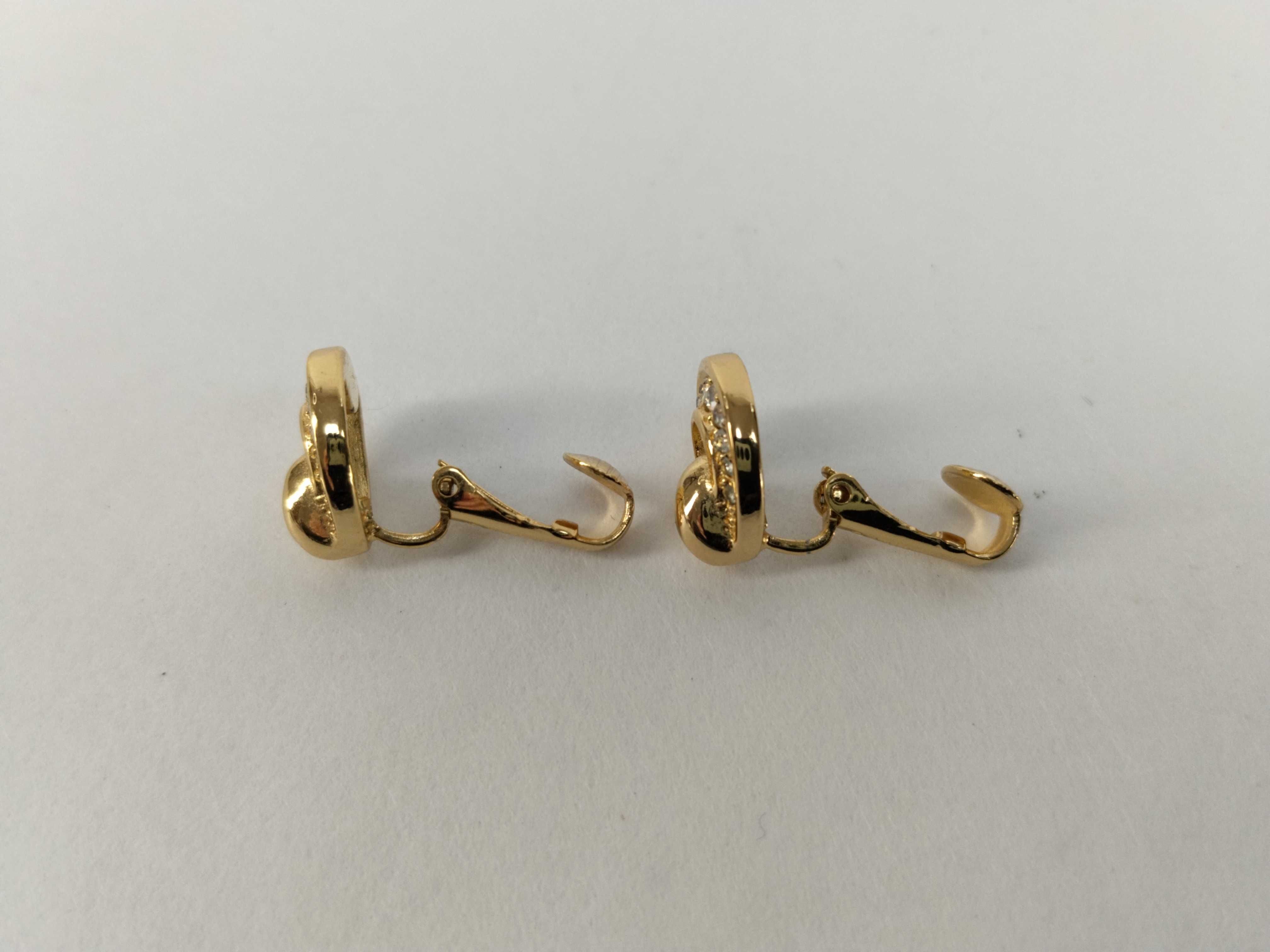 Circle Rhinestone Gold Earrings (with box) — view 5