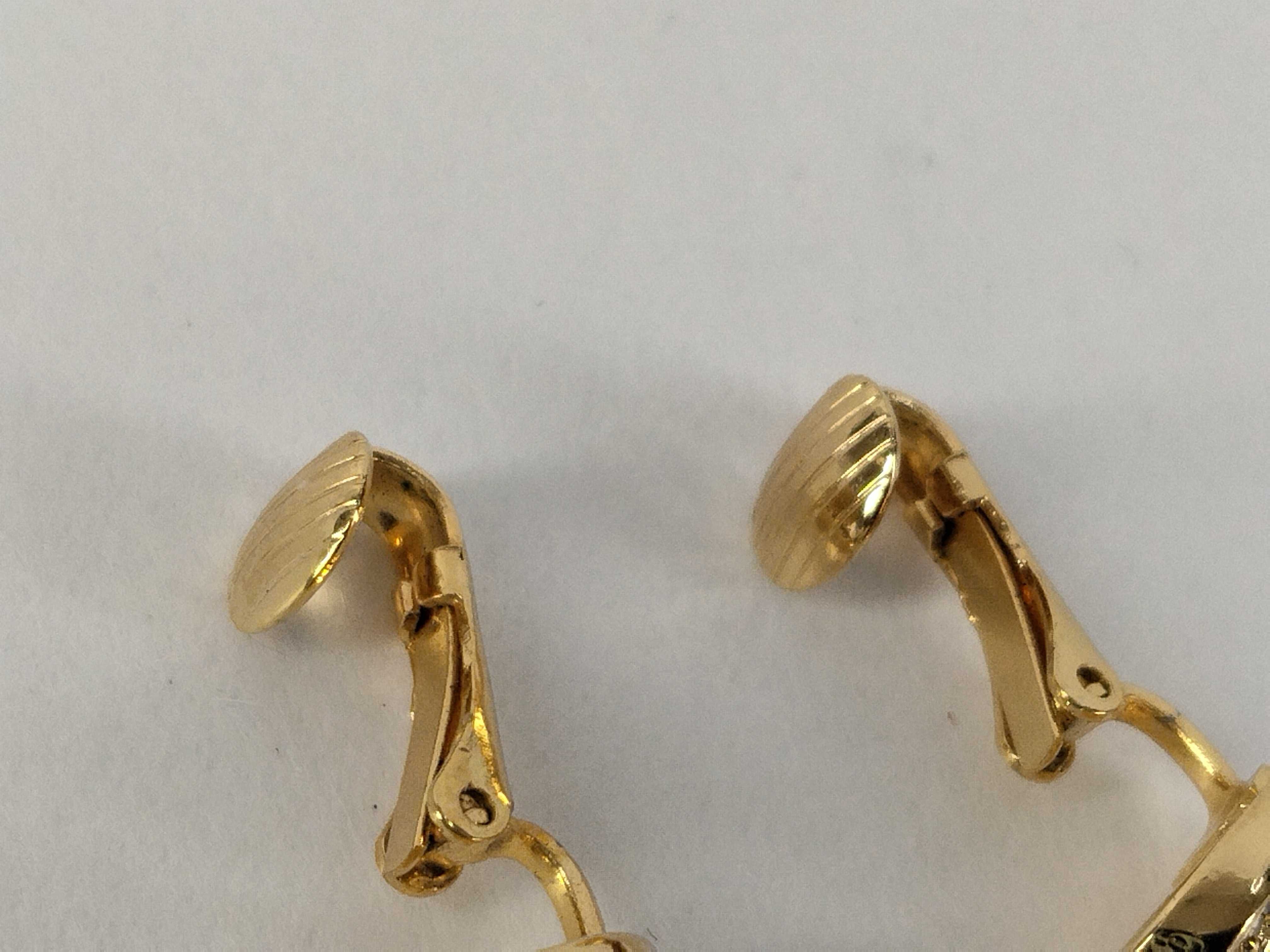 Circle Rhinestone Gold Earrings (with box) — view 7