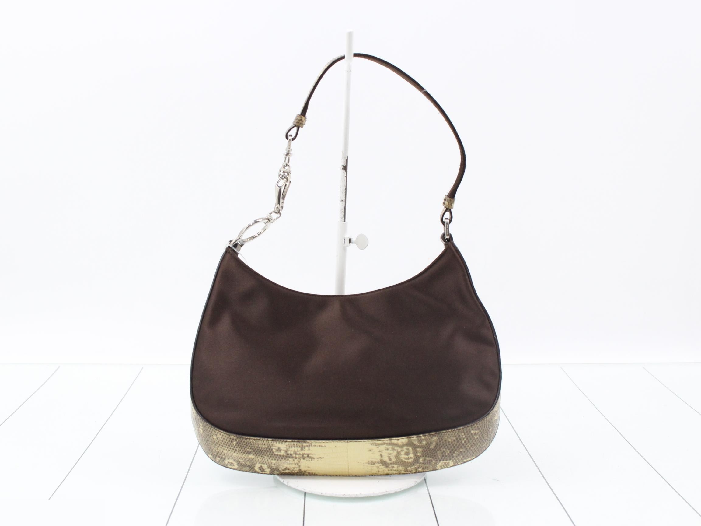 Triangle Logo Satin One-Shoulder Accessory Pouch Shoulder Bag — view 2
