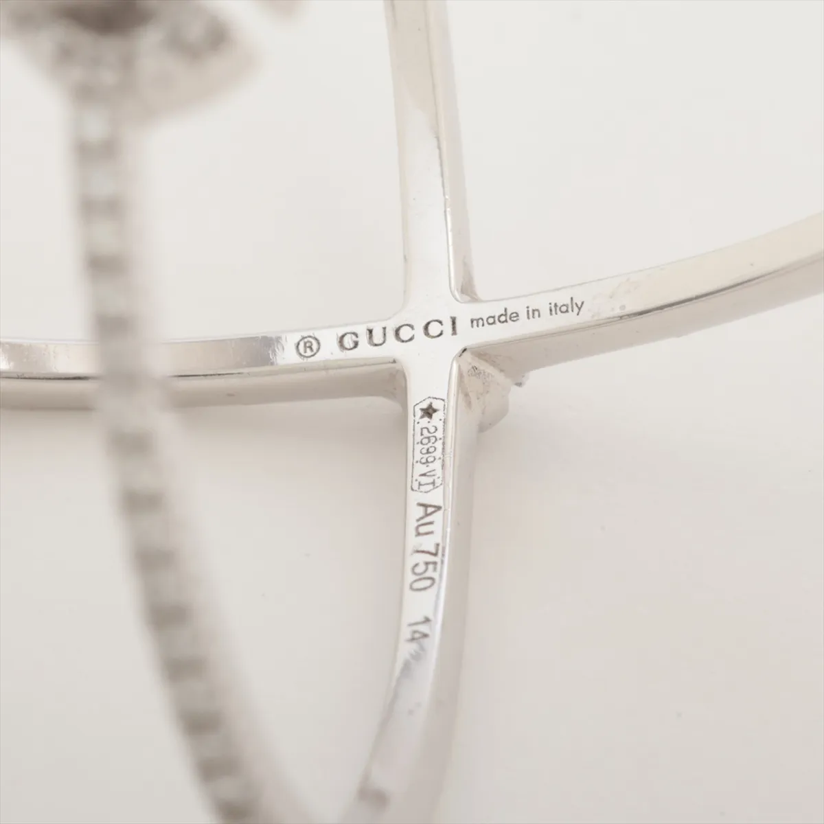 GG Running Diamond Ring, 750 (WG), 3.5g, 14 (marked with — view 3
