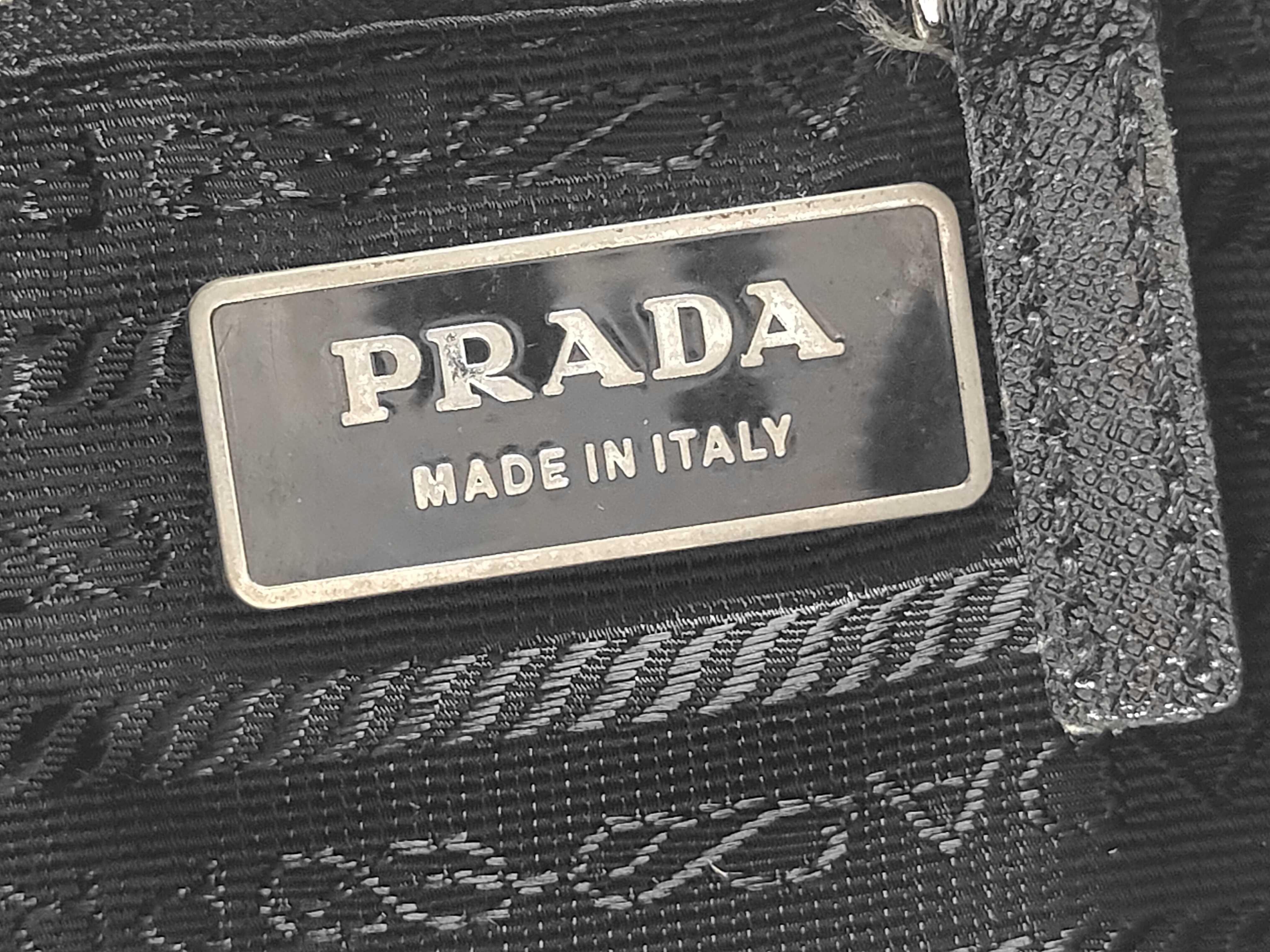 Nylon Prada Handbag Nylon Black Leather Shoulder Bag — view 12