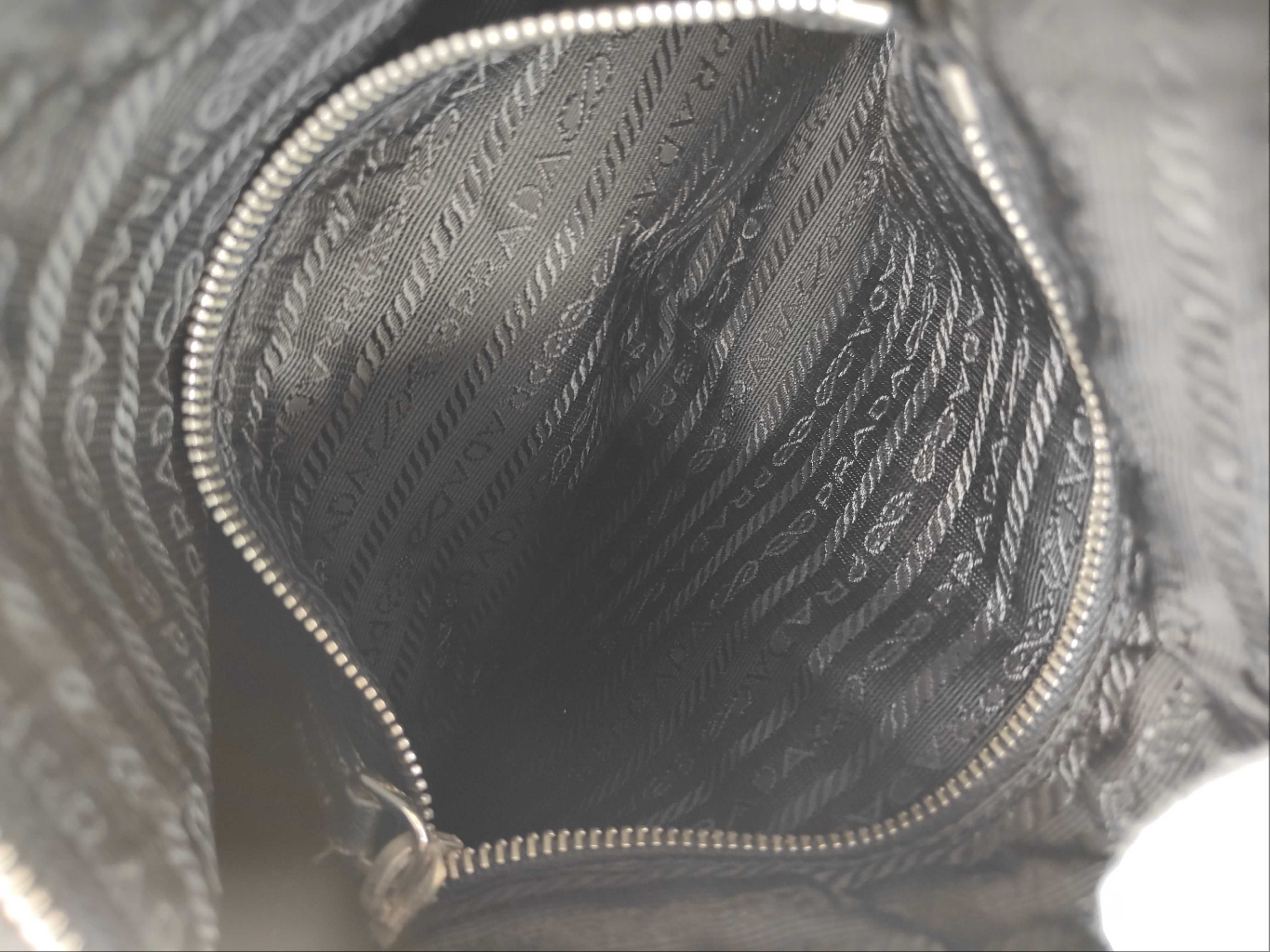 Nylon Prada Handbag Nylon Black Leather Shoulder Bag — view 13