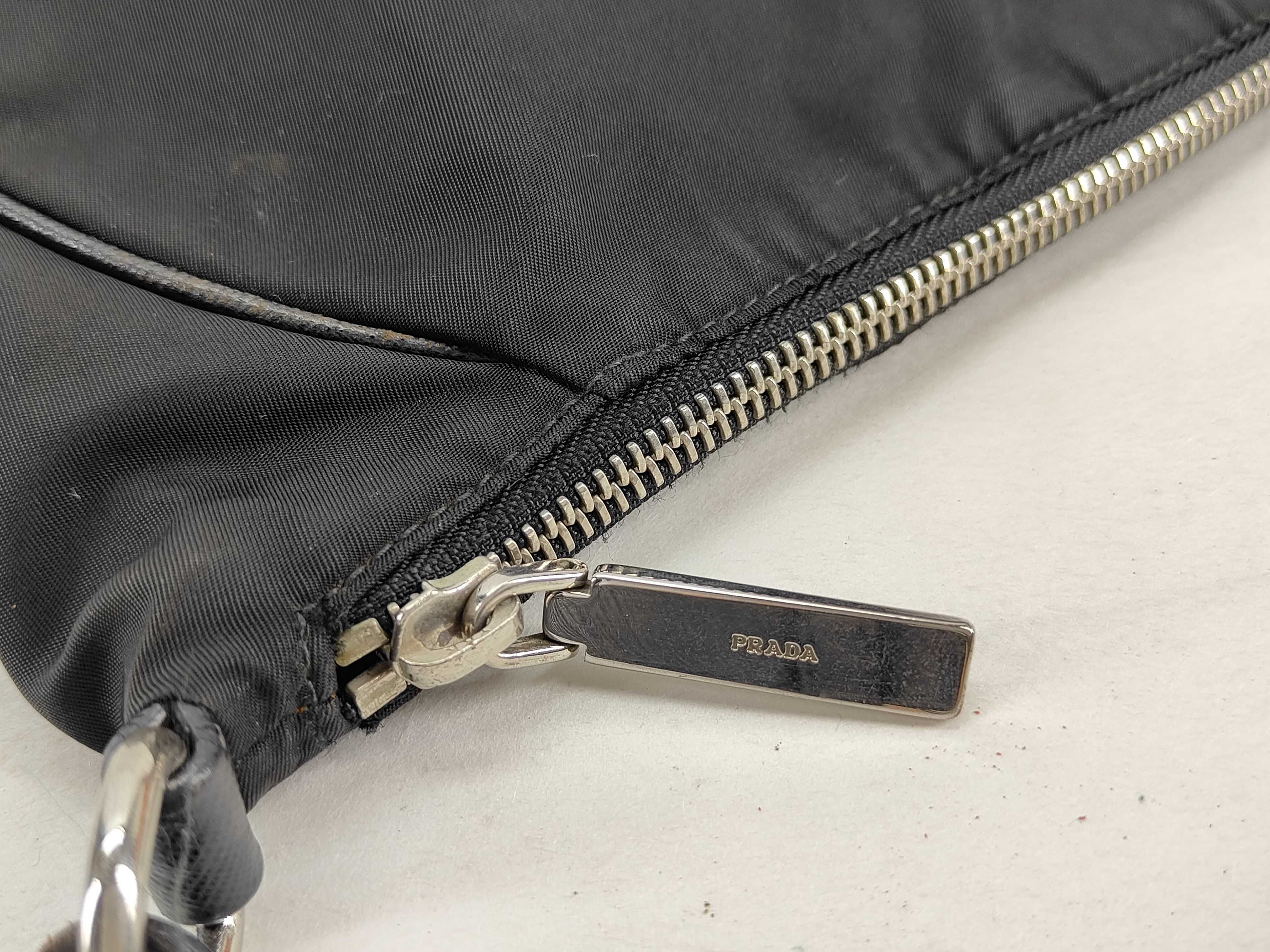 Nylon Prada Handbag Nylon Black Leather Shoulder Bag — view 15
