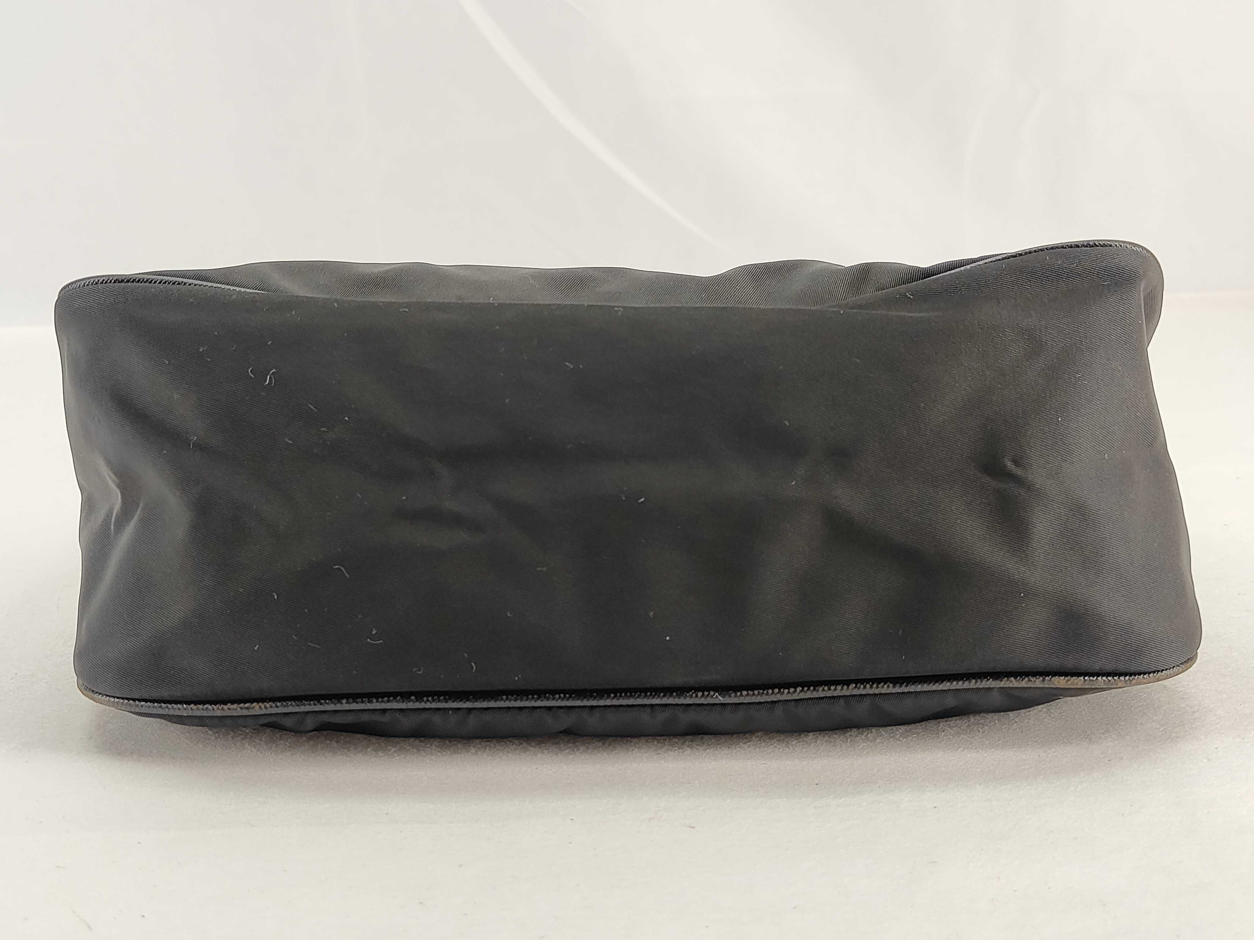 Nylon Prada Handbag Nylon Black Leather Shoulder Bag — view 8
