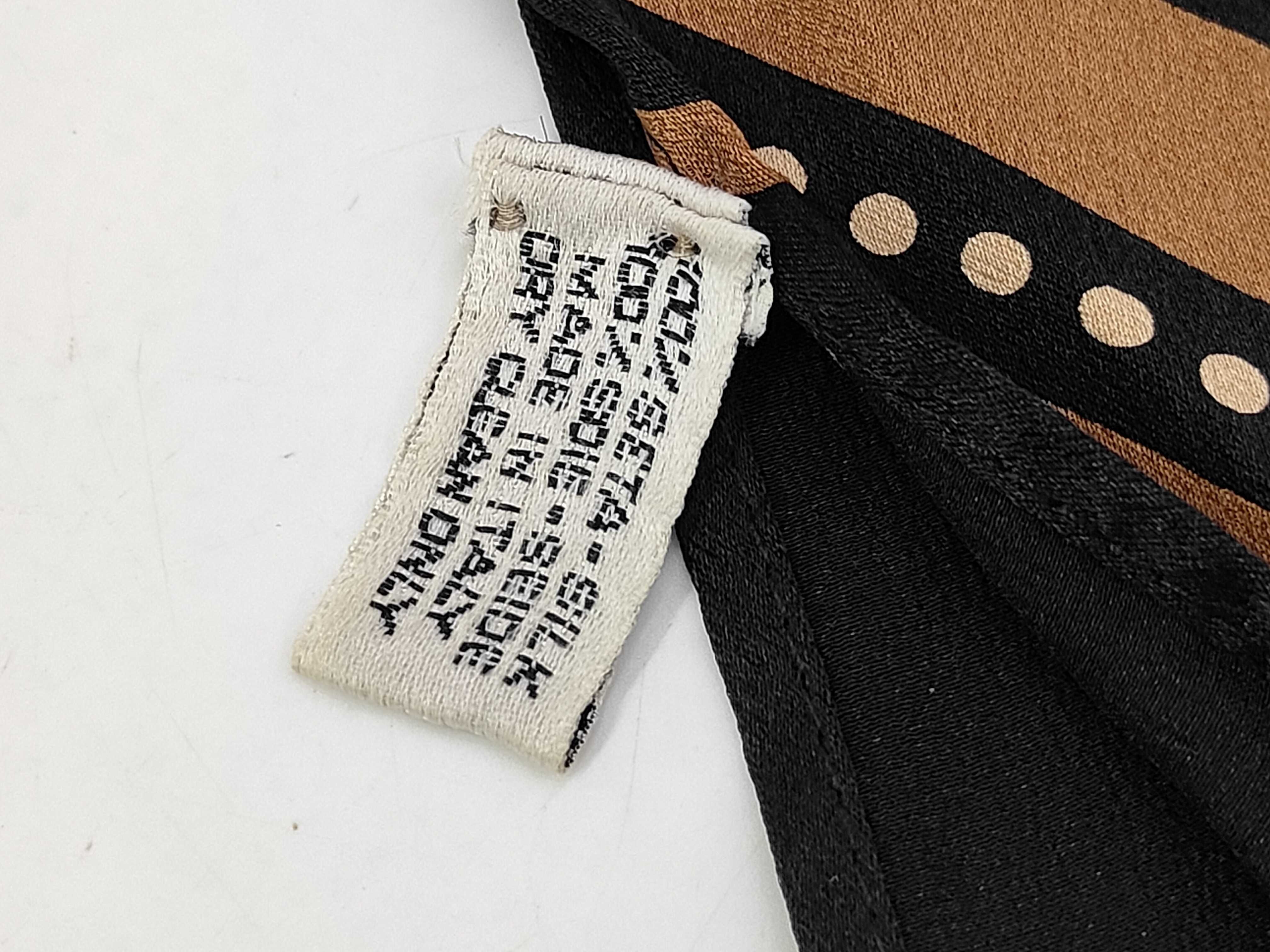 Coco Mark Dot Silk Scarf Black/Brown Other Accessories — view 4