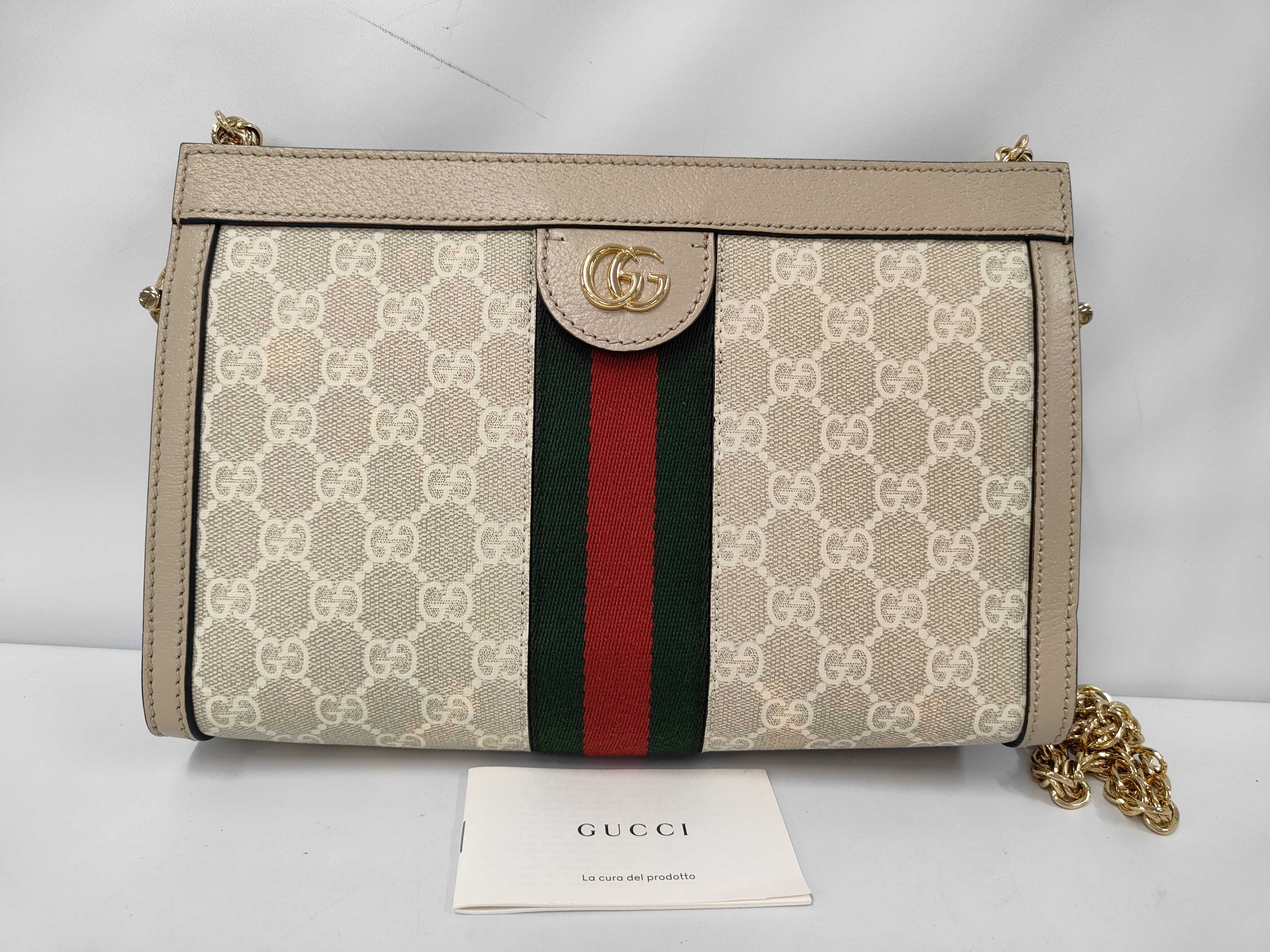 GG Supreme 503877 Ophidia Chain Shoulder Bag