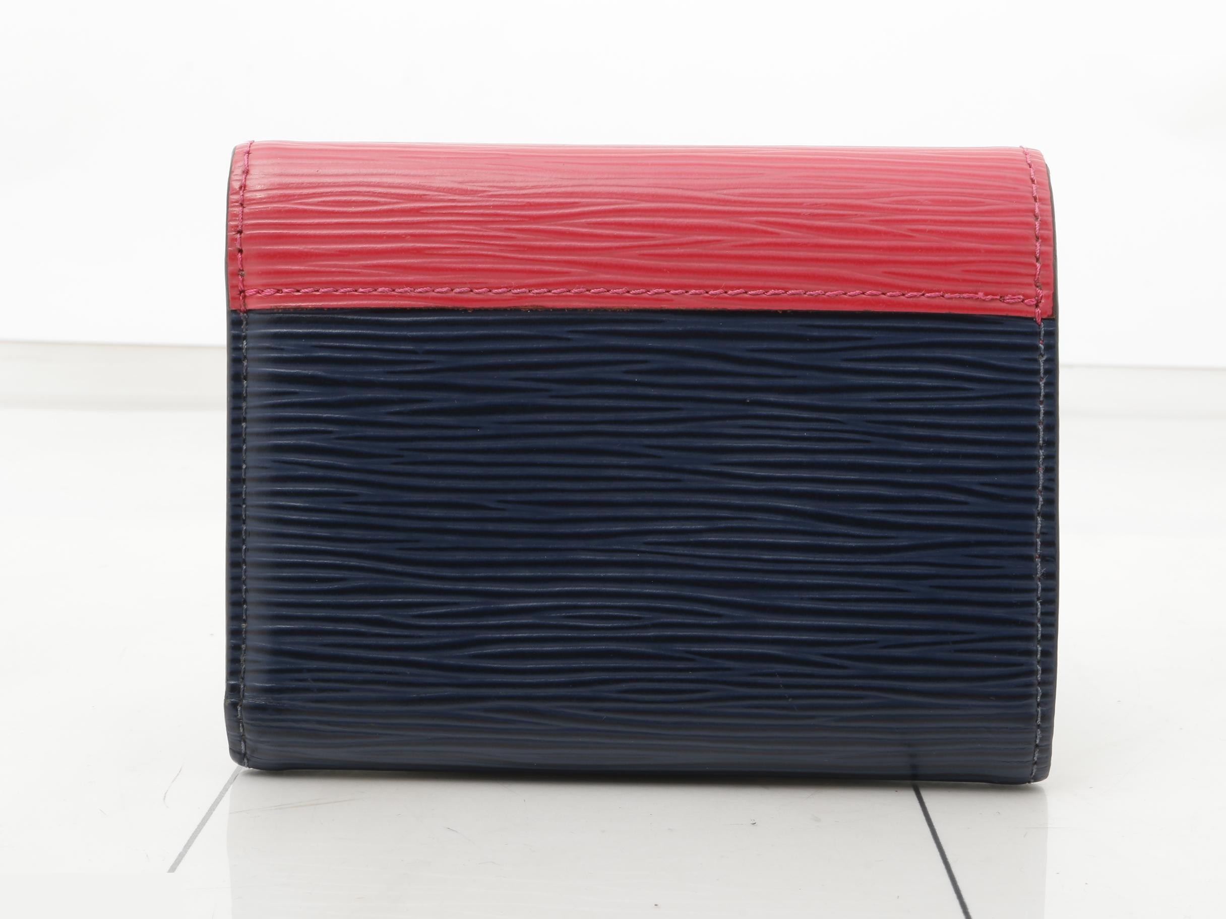 Portefeuille Victorine Indigo Blue Tri-fold Wallet, Leather — view 2