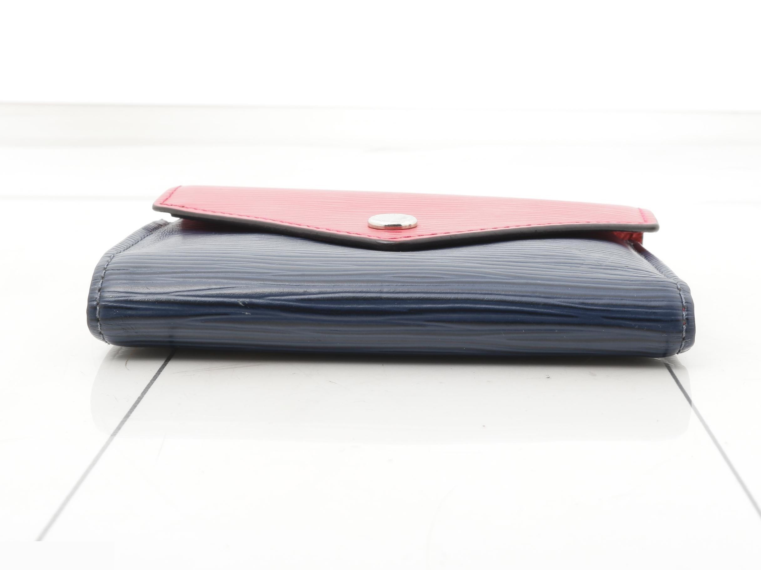 Portefeuille Victorine Indigo Blue Tri-fold Wallet, Leather — view 3