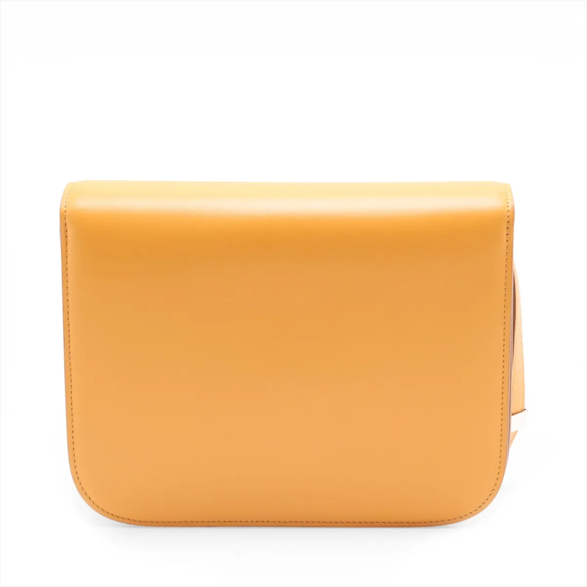 Classic Box Leather Shoulder Bag, Yellow — view 2