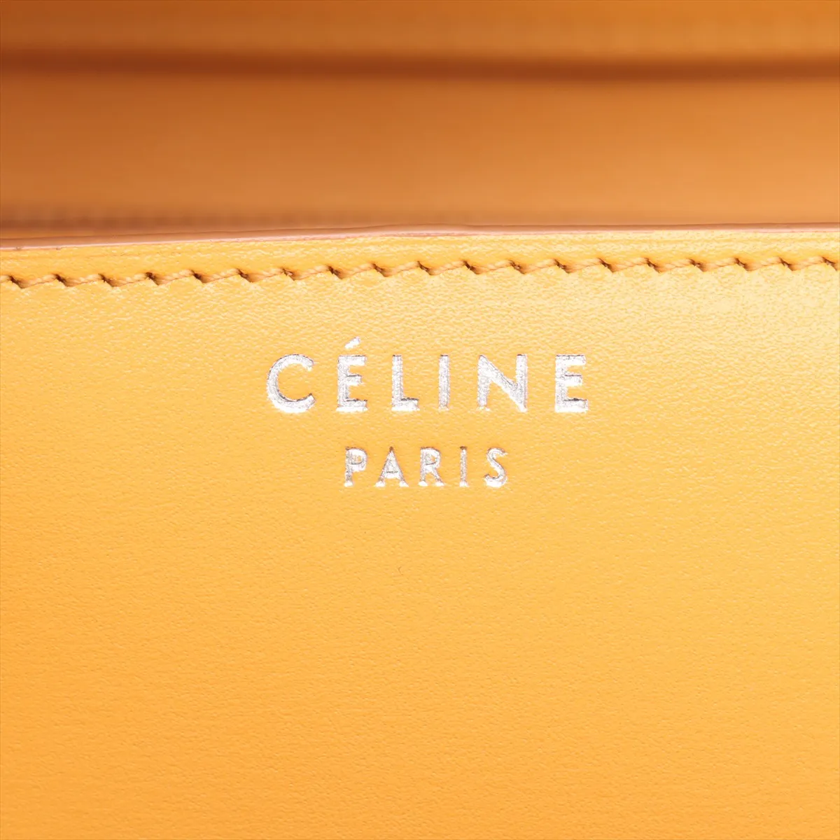 Classic Box Leather Shoulder Bag, Yellow — view 11