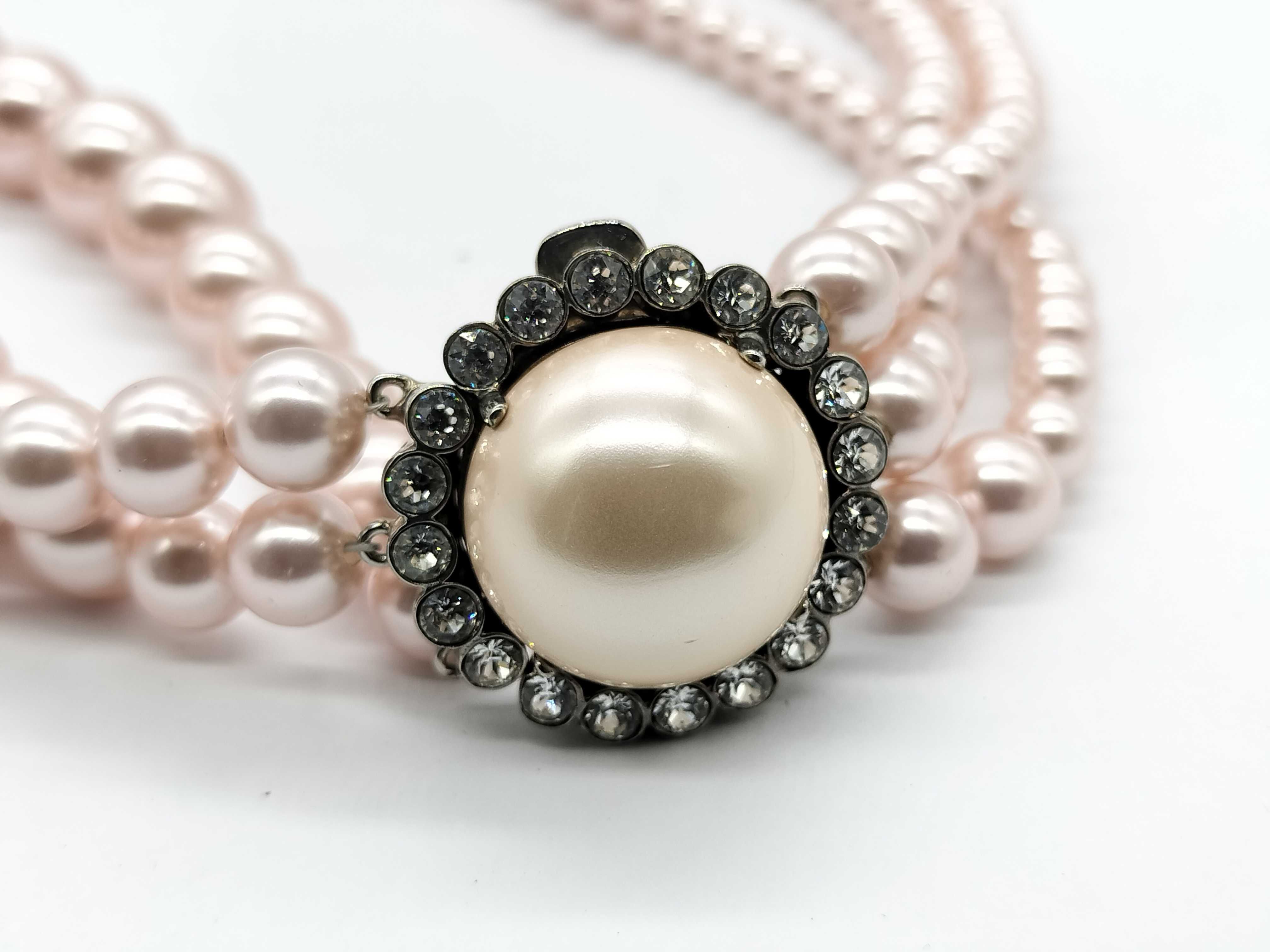 Pearl Triple Strand Necklace — view 5