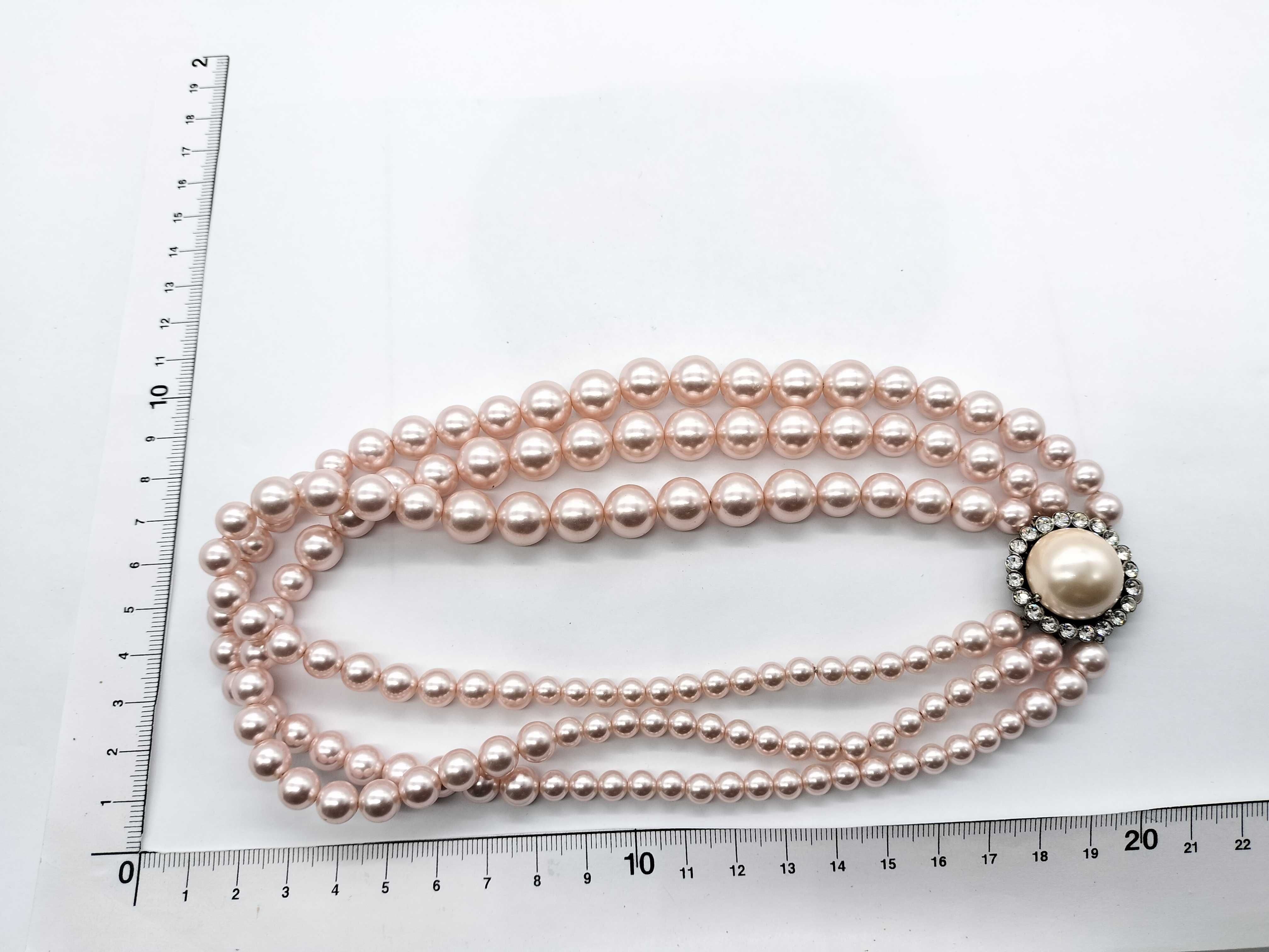 Pearl Triple Strand Necklace — view 7