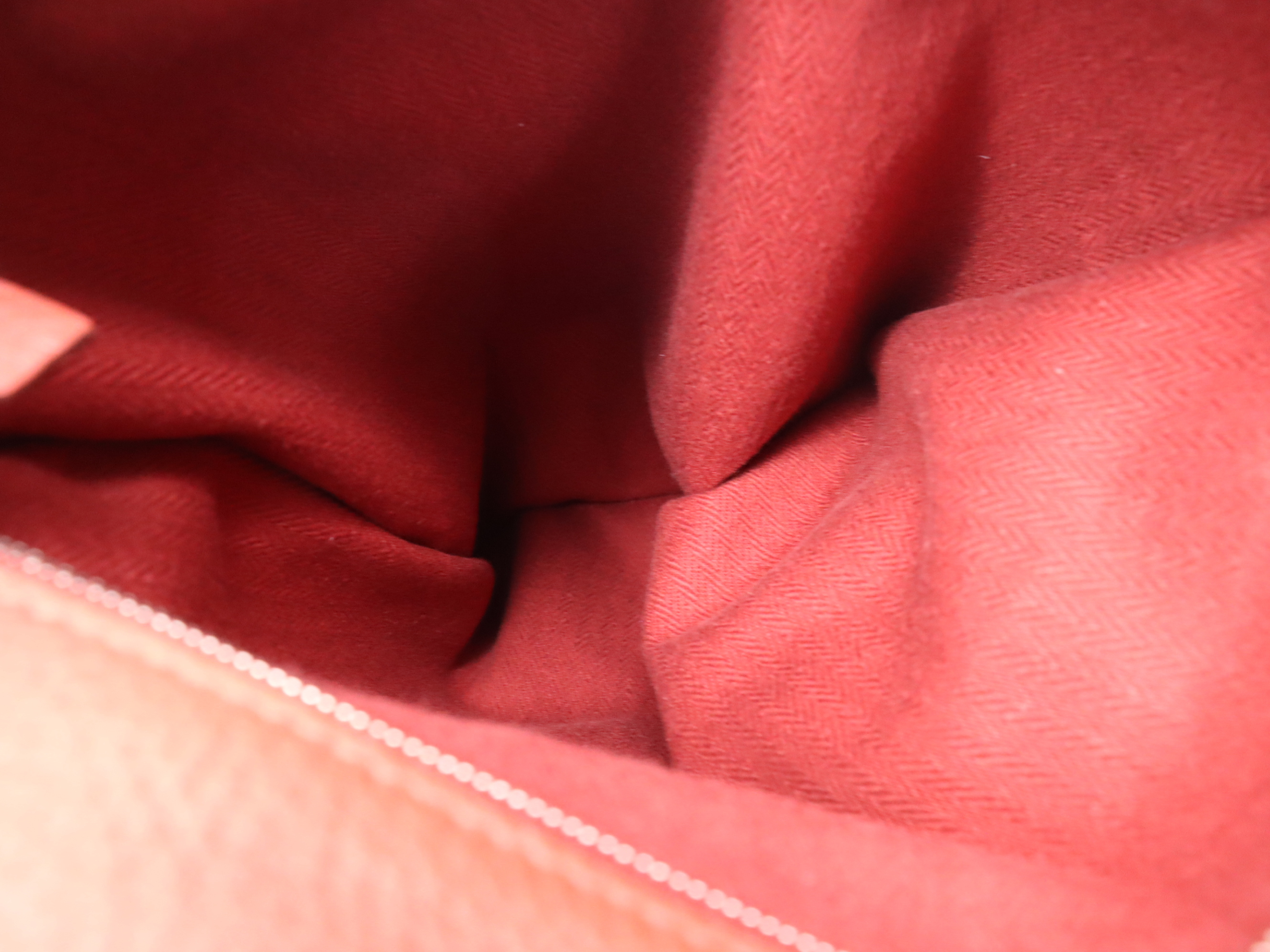 Taurillon Clemence Marwari GM Tote Bag, Red/Dark Brown, Silver Hardware, with Dust Bag, M Stamp, 2009 — view 12