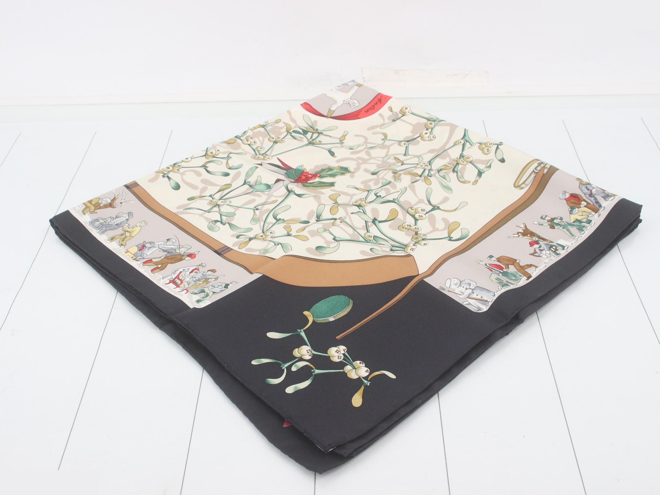 Carre 90, Last Year's Snow, Silk Scarf — view 2