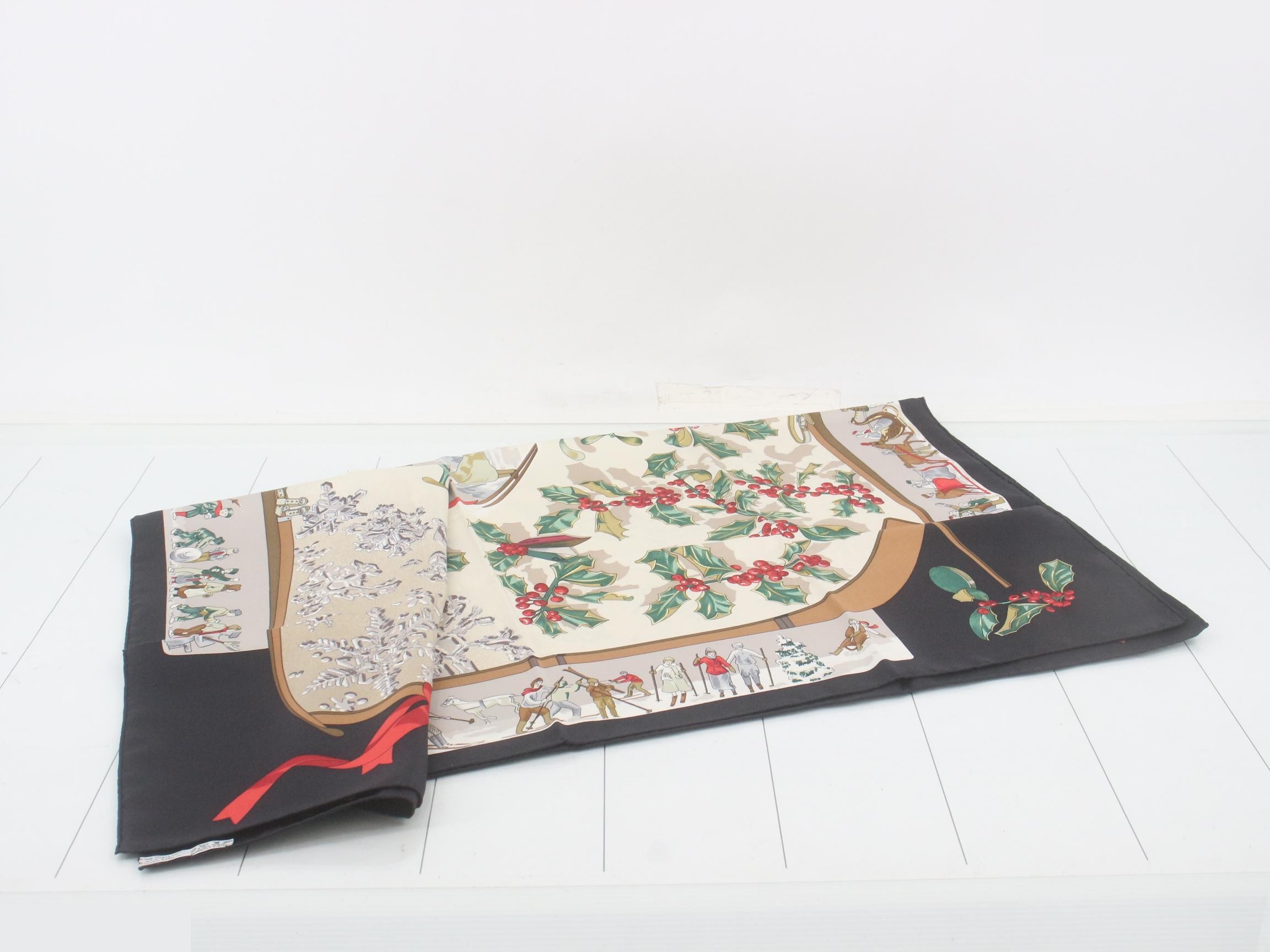 Carre 90, Last Year's Snow, Silk Scarf — view 3