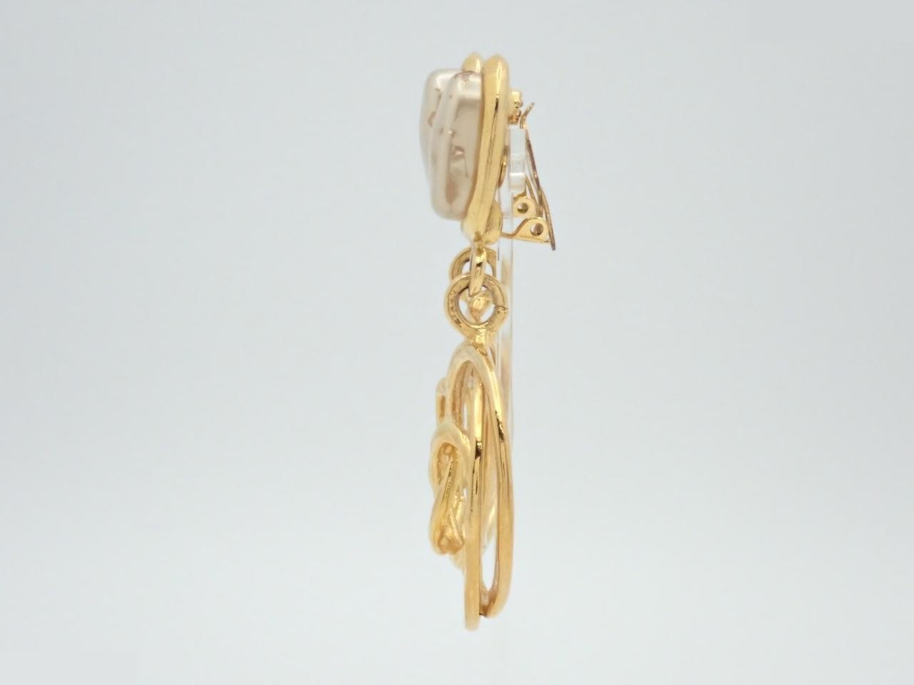 Faux Pearl Coco Circle Swing Earrings 28 — view 3