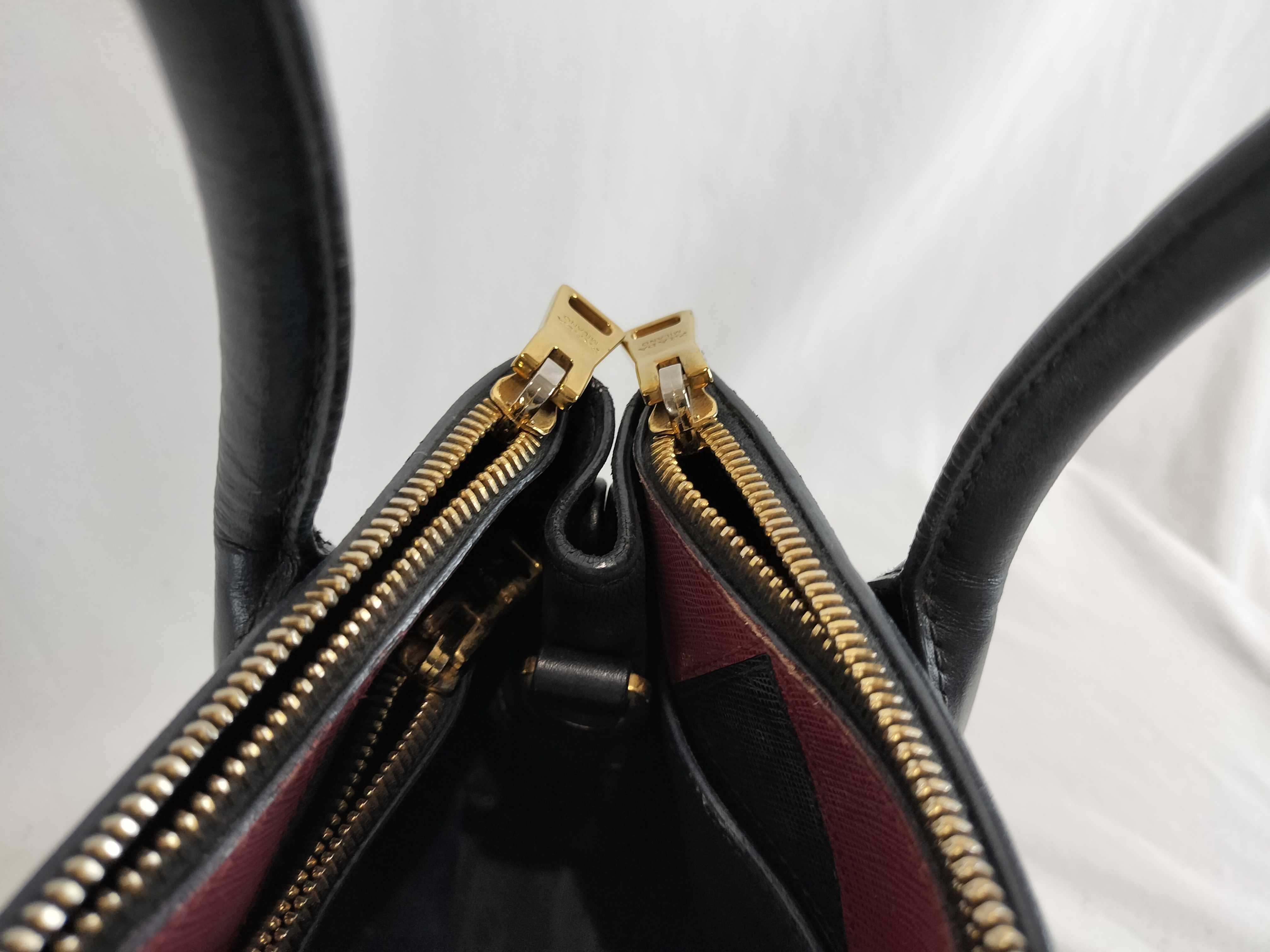 Triangle Logo Leather 2-Way Shoulder Bag/Handbag — view 12