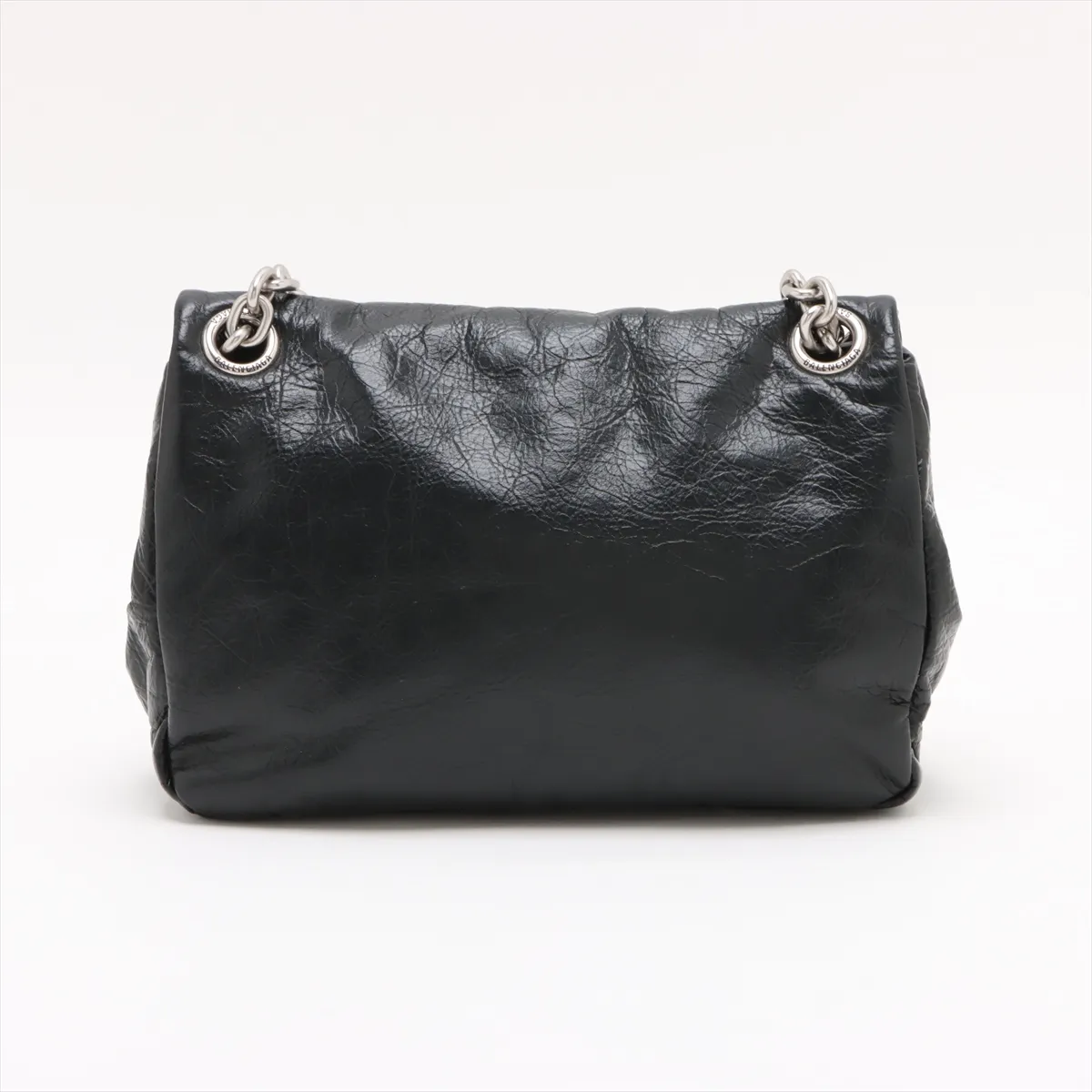 Monaco Leather Chain Shoulder Bag Black 792977 — view 2